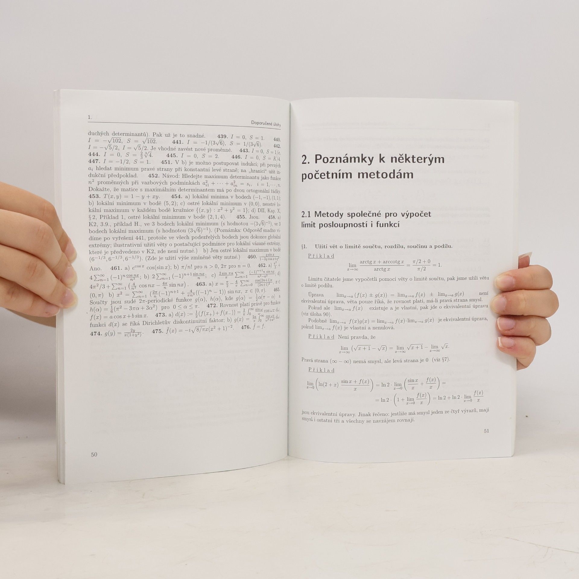 Luděk Zajíček Vybrané úlohy z matematické analýzy pro 1. a 2. ročník
