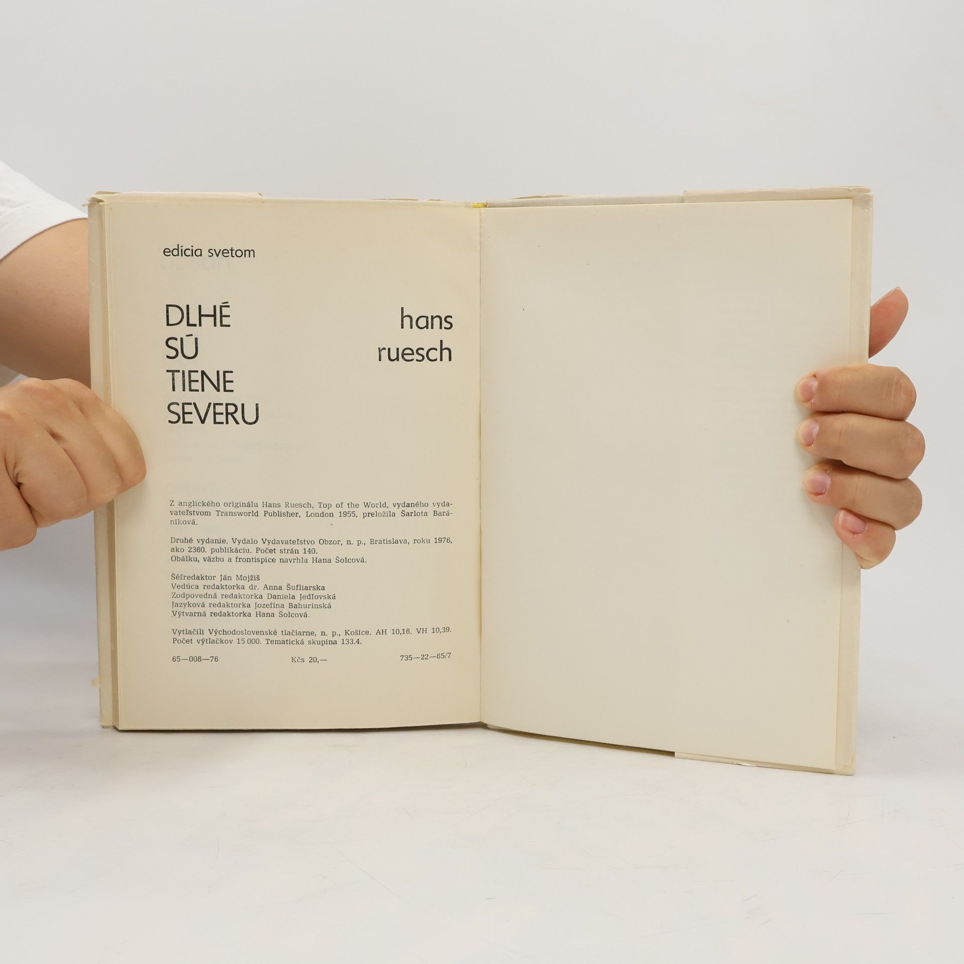 Hans Reusch Dlhé sú tiene severu