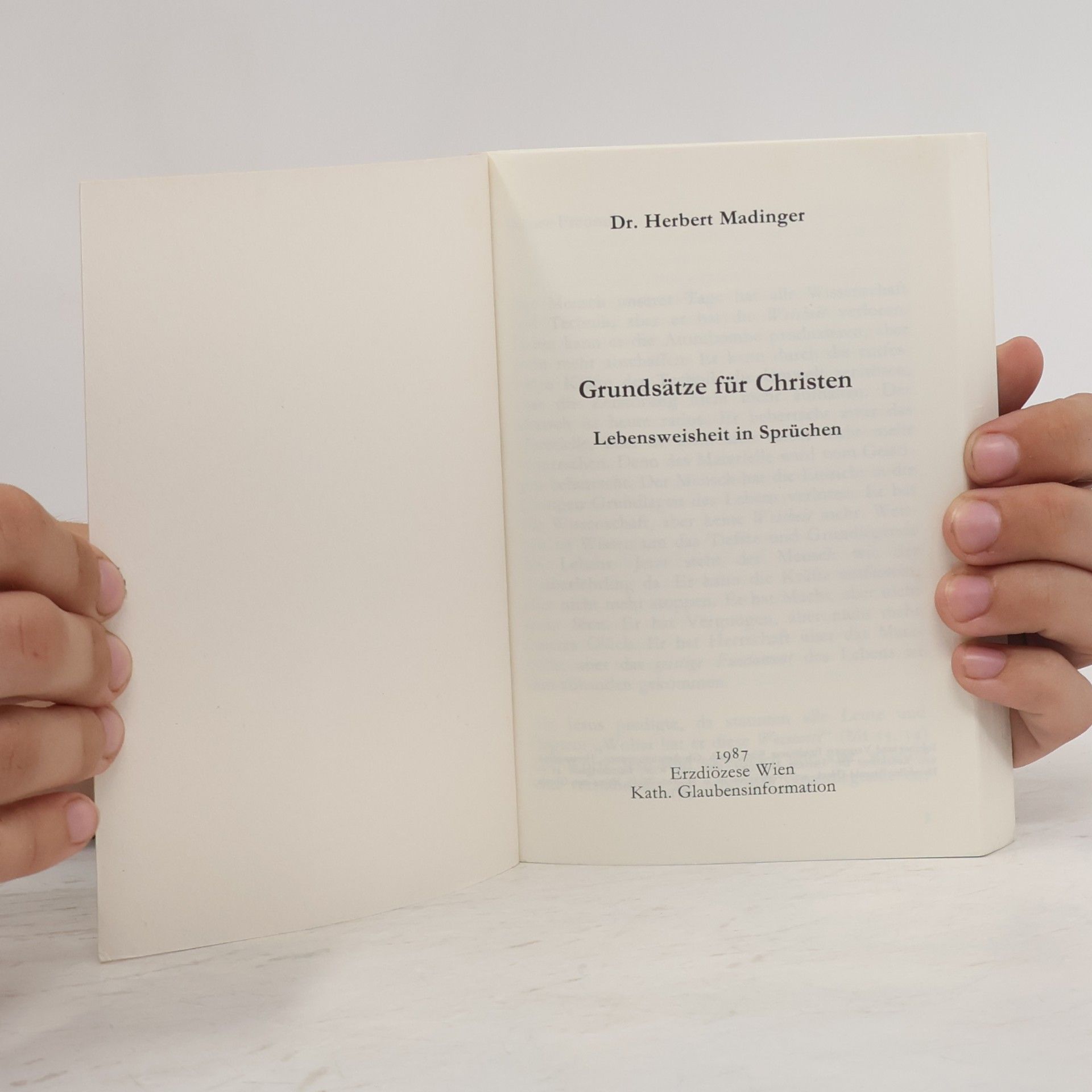Dr. Herbert Madinger Grundsätze für Christen