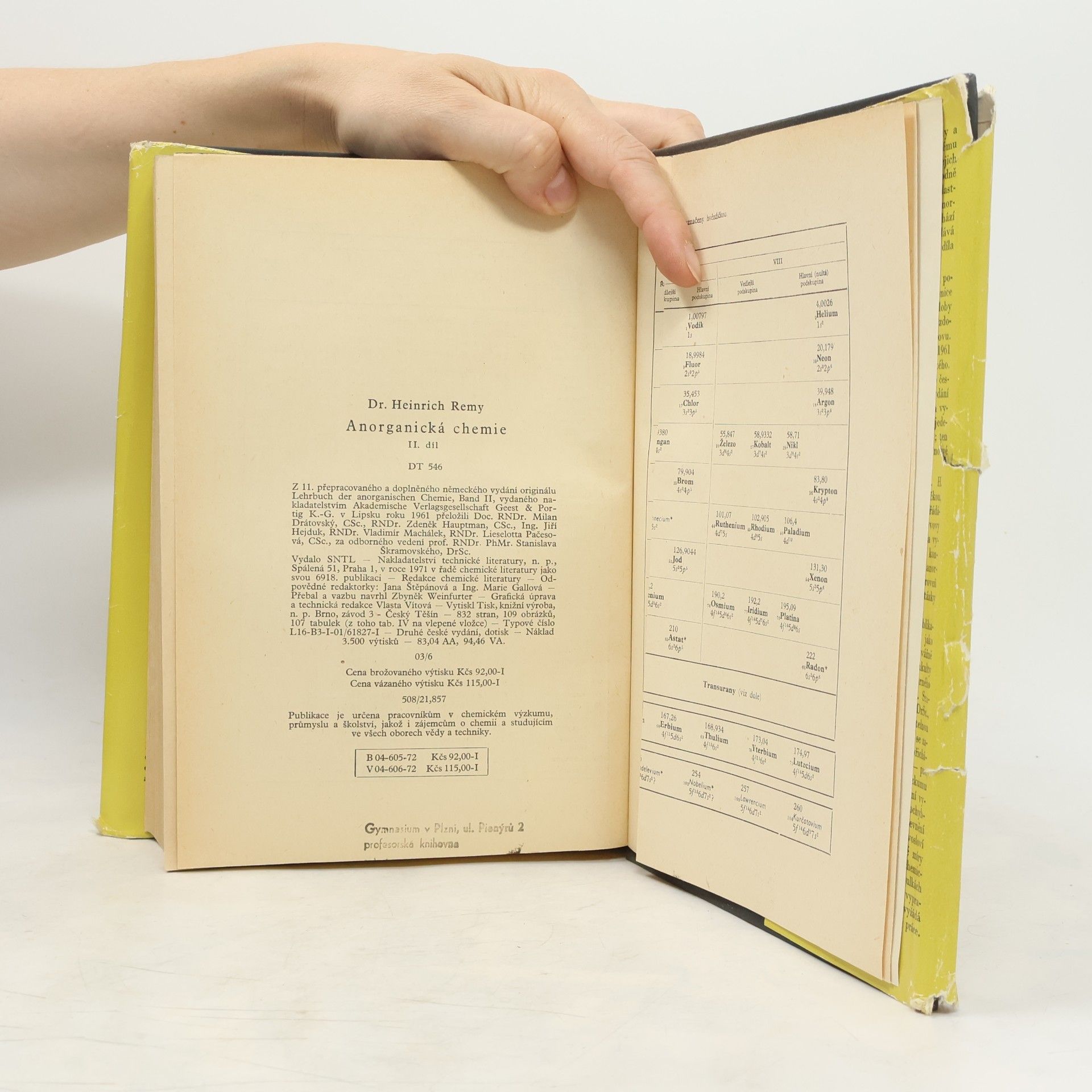Heinrich Remy Anorganická chemie II. díl