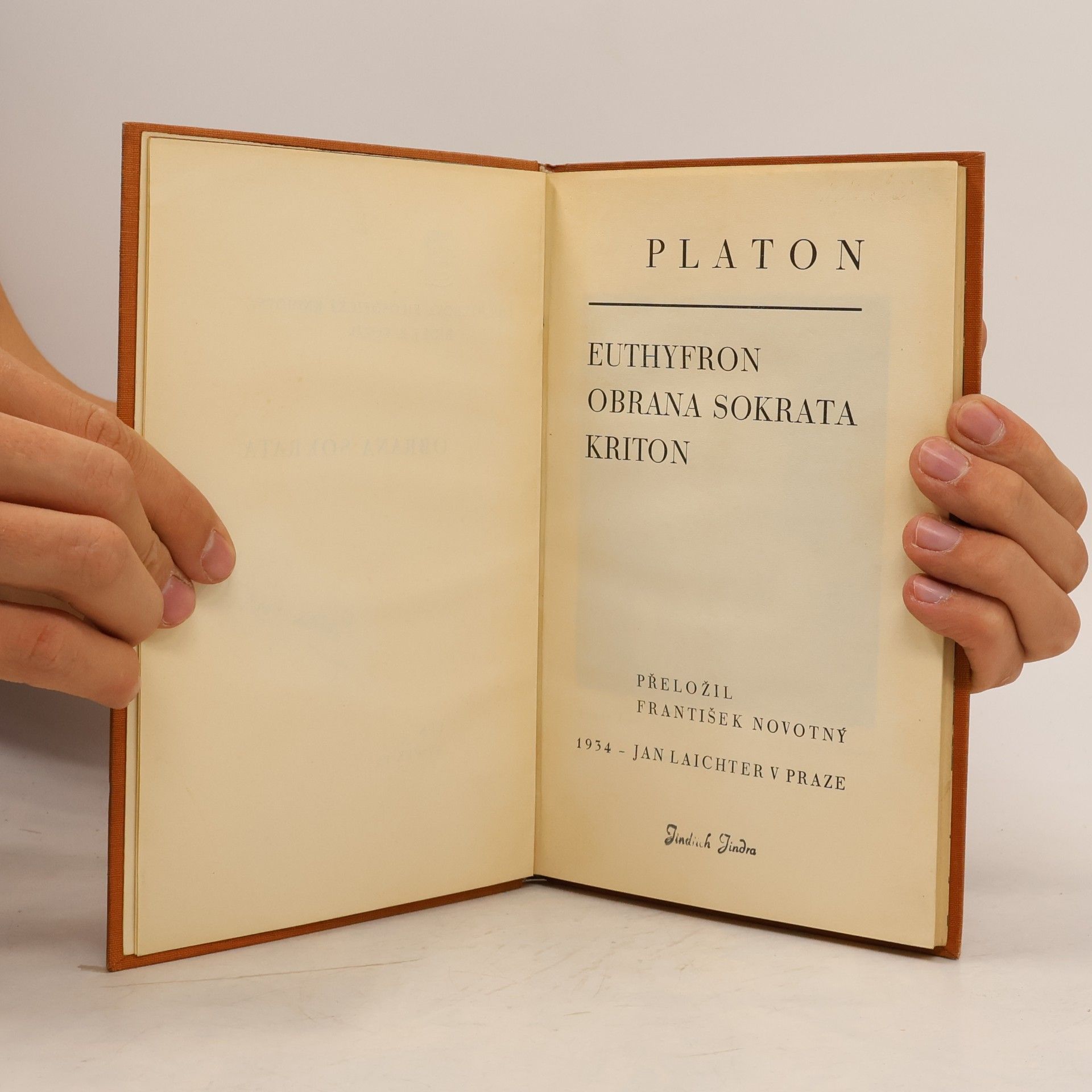 Platón Euthyfron. Obrana Sokrata. Kriton