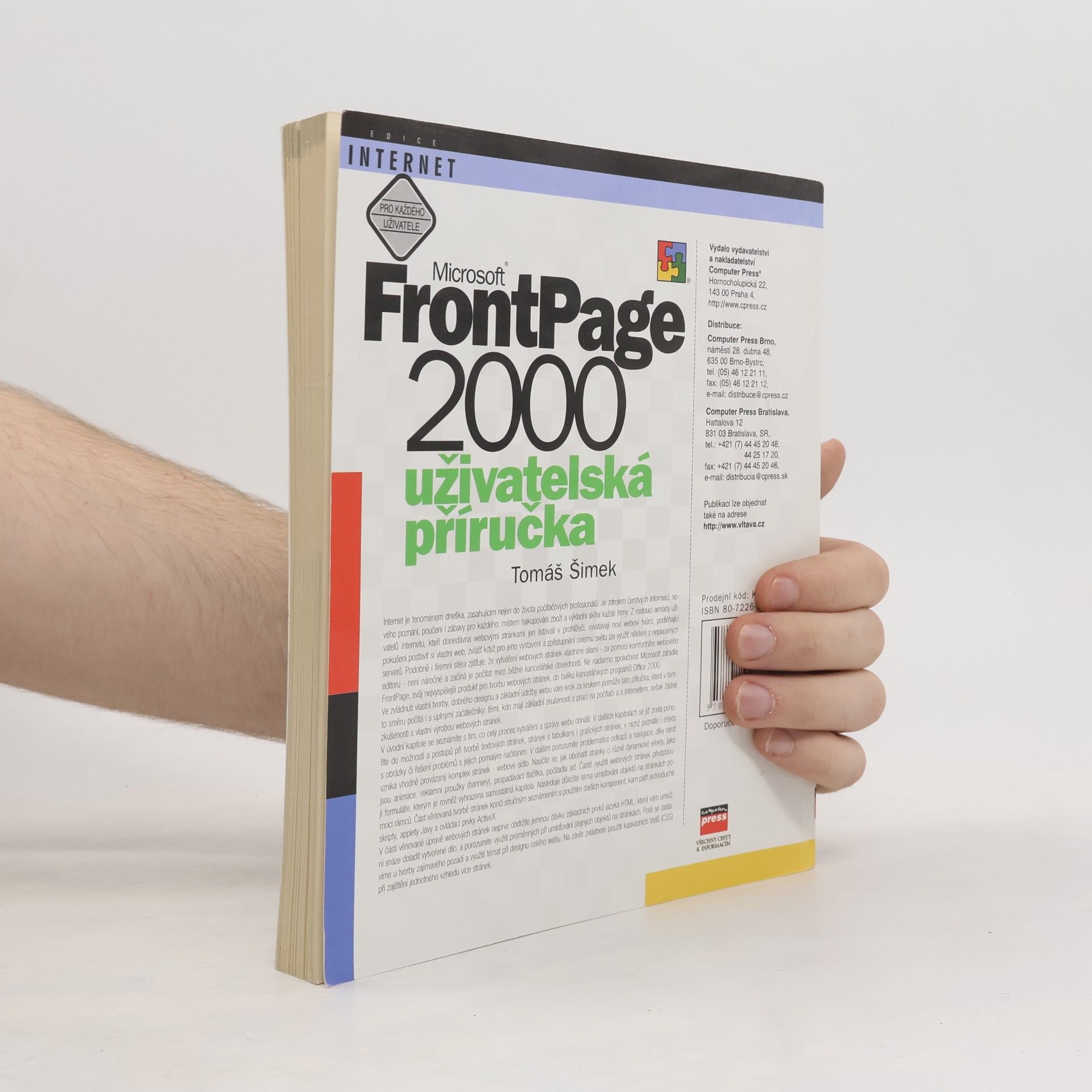 Tomáš Šimek Microsoft FrontPage 2000 : uživatelská příručka