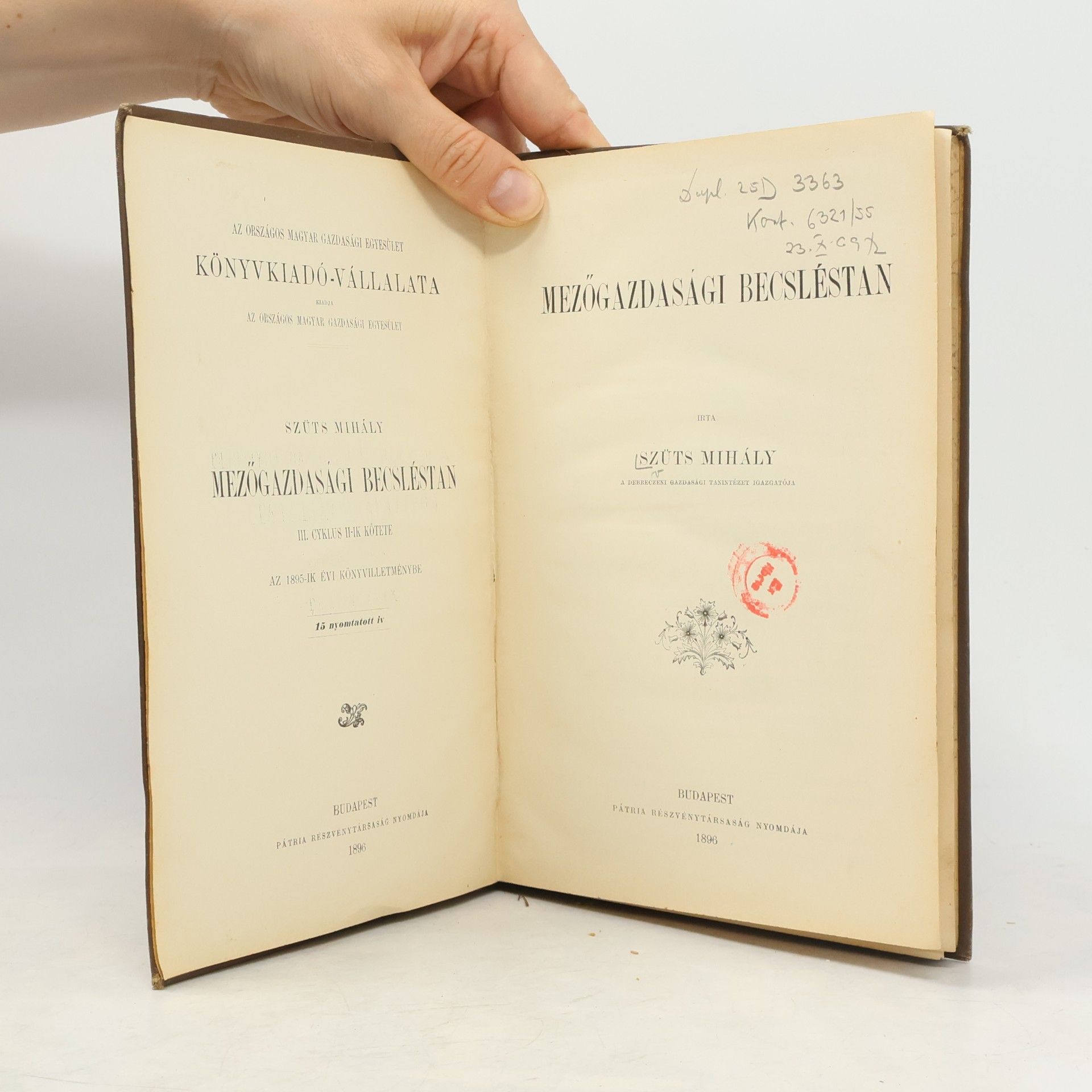 Szüts Mihály Mezőgazdasági becsléstan