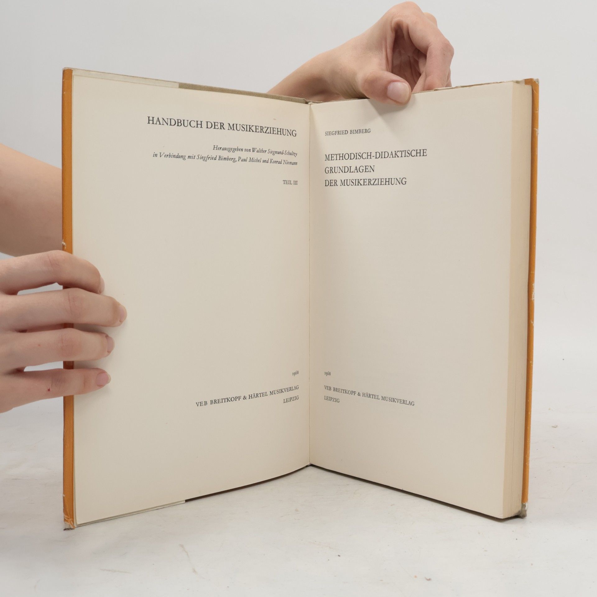 Kolektiv autorů Handbuch der musikerziehung III.