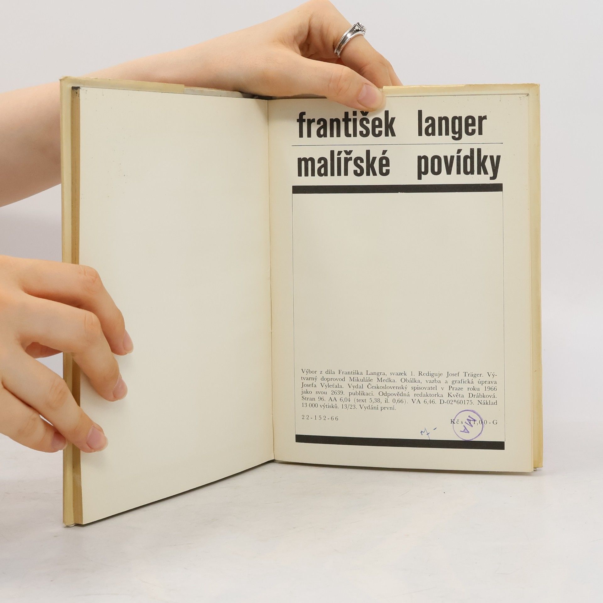František Langer Malířské povídky