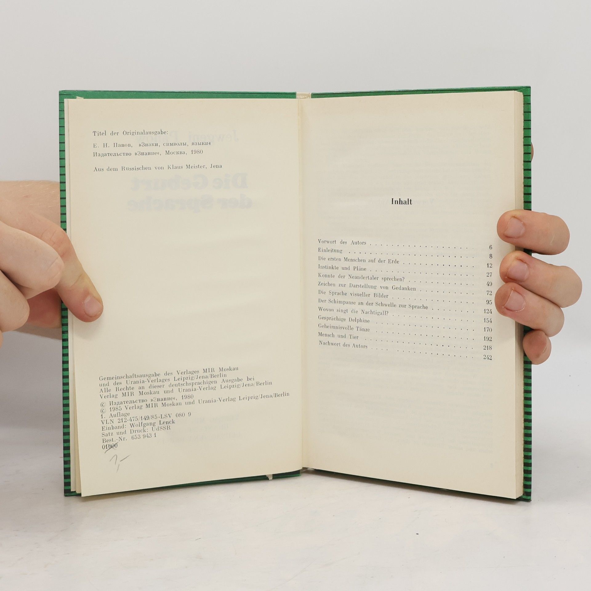 J.N.Panow  Die Geburt der Sprache