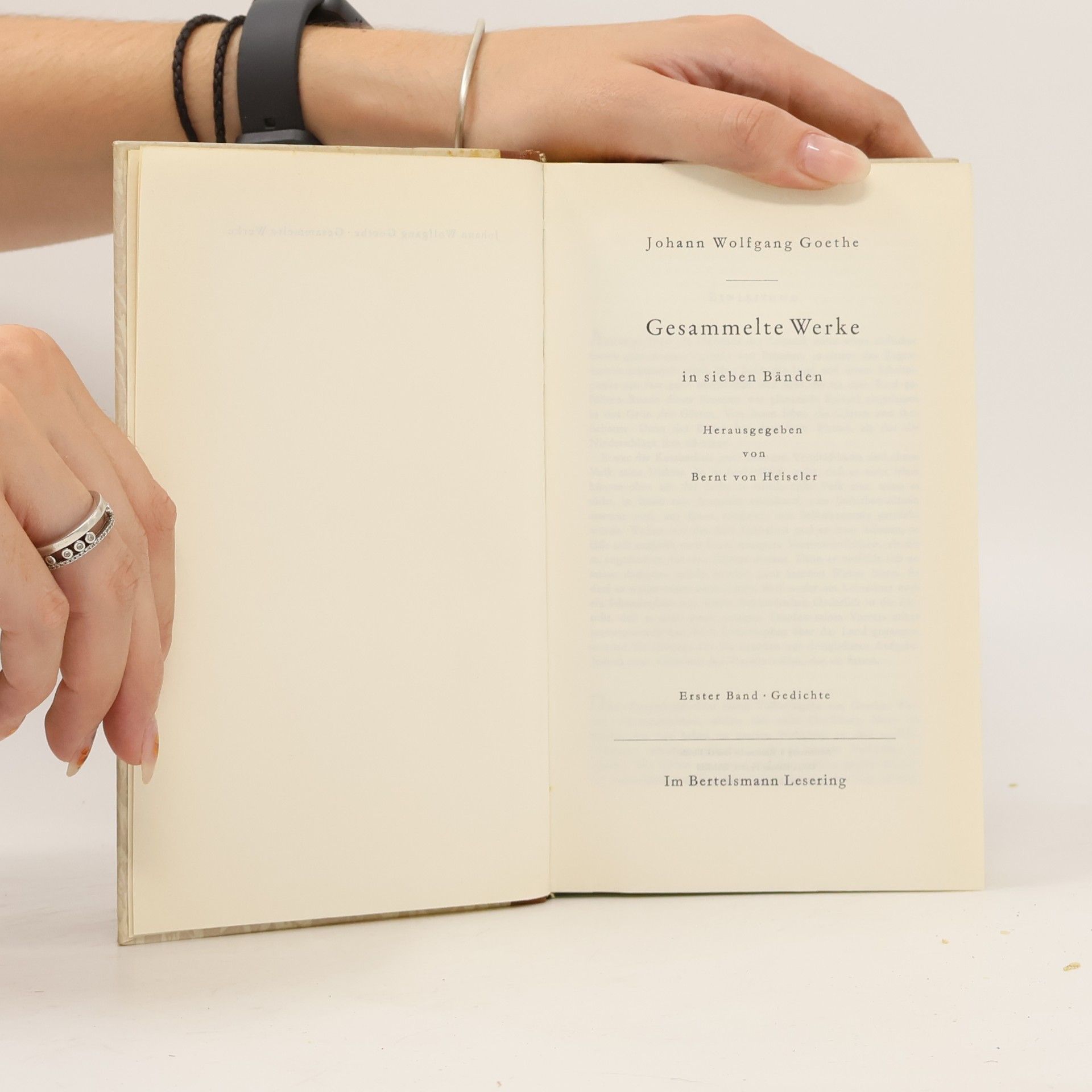 Johann Wolfgang von Goethe Gesammelte Werke in sieben Bänden. Erster Band