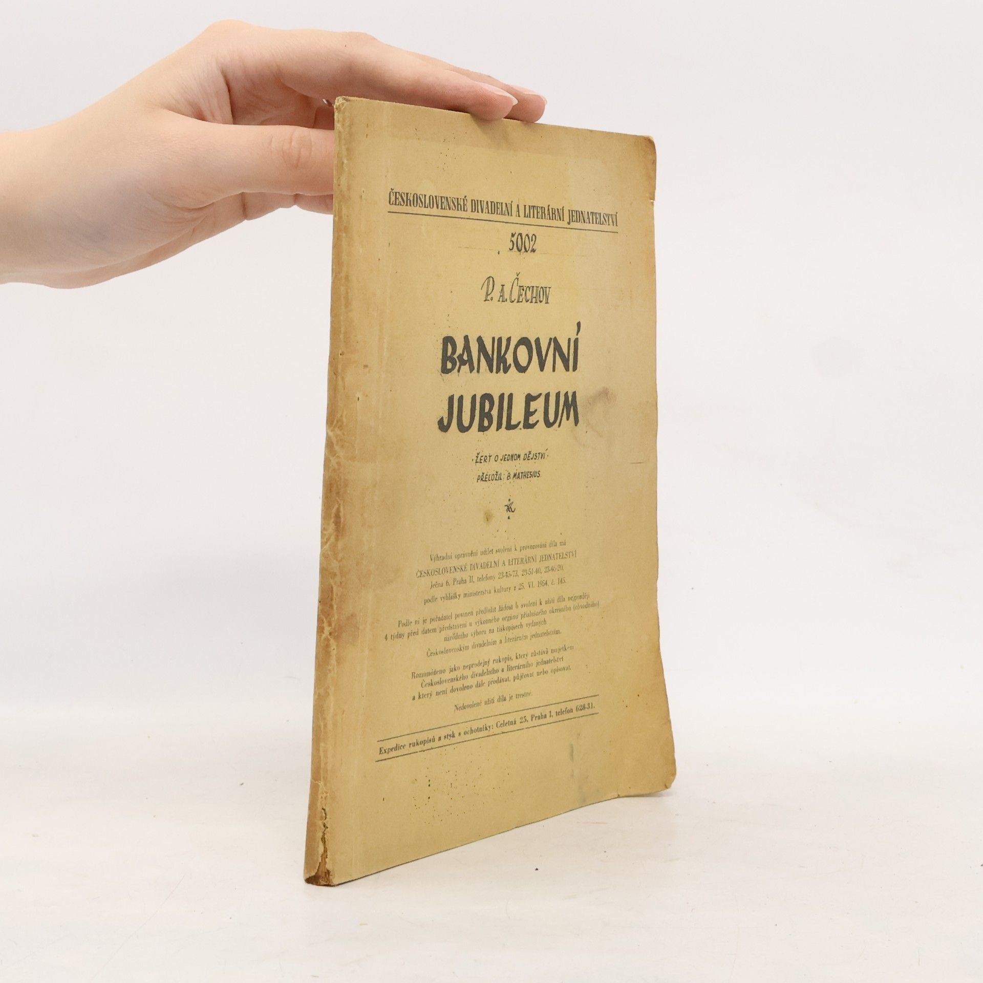 Anton Pavlovič Čechov Bankovní jubileum : žert o jednom dějství