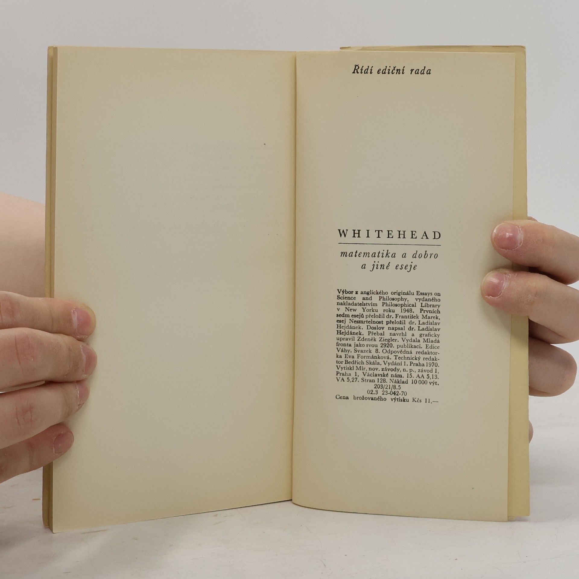 Alfred North Whitehead Matematika a dobro a jiné eseje