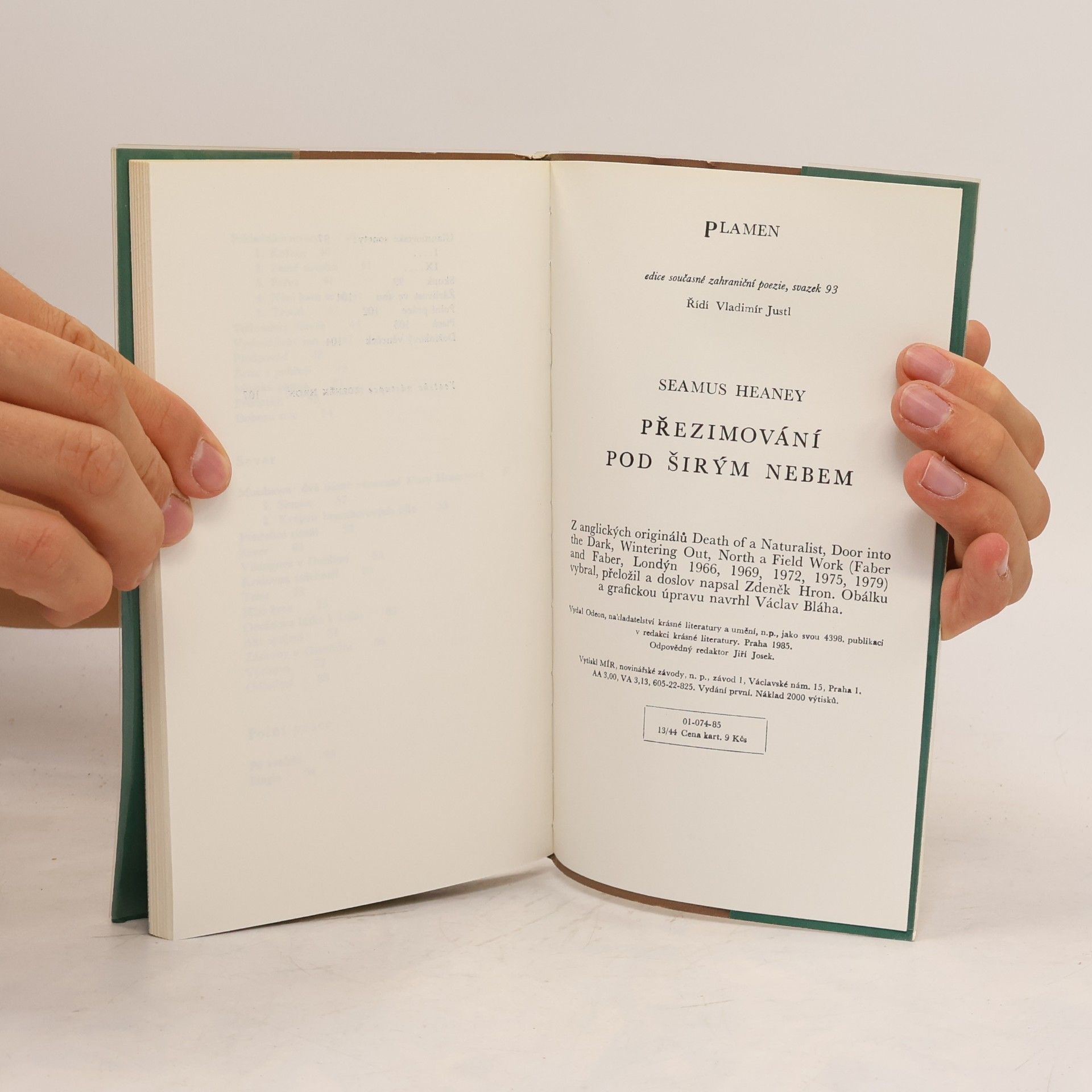 Seamus Heaney Přezimování pod širým nebem