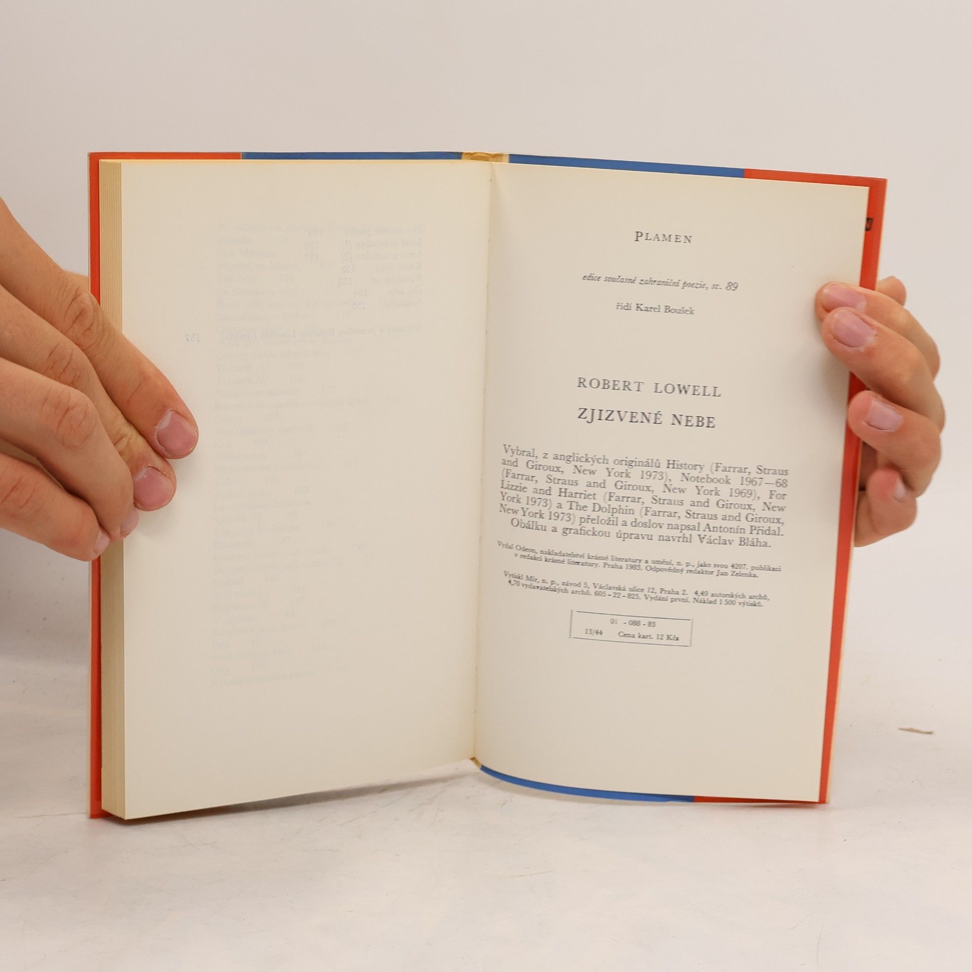 Robert Lowell Zjizvené nebe