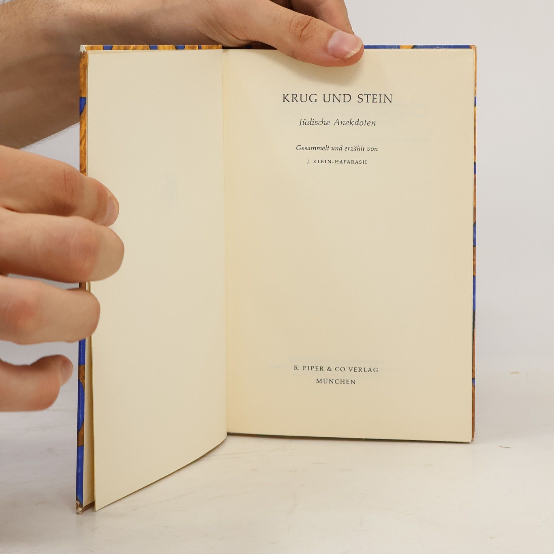 Jacob Klein-Haparash Krug und Stein. Jüdische Anekdoten