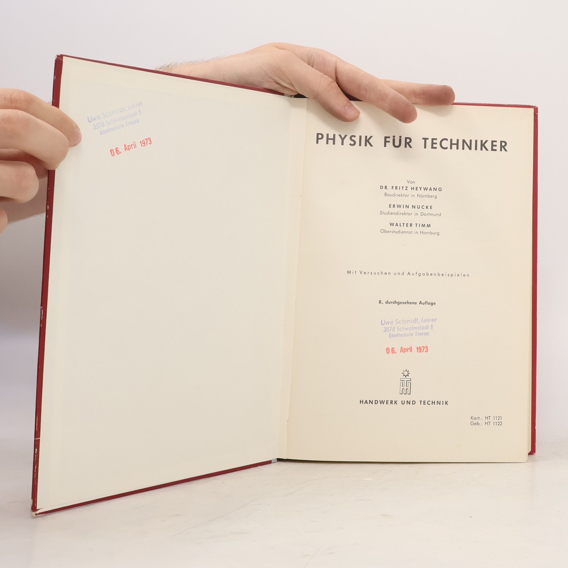 Fritz Heywang Physik für Techniker