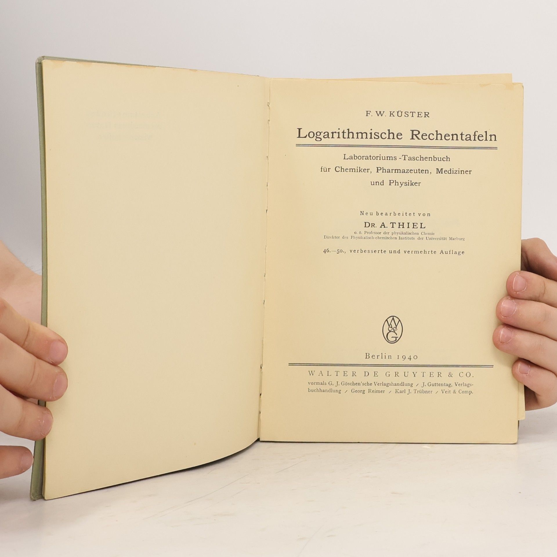 A. Thiel Logarithmische Rechentafeln
