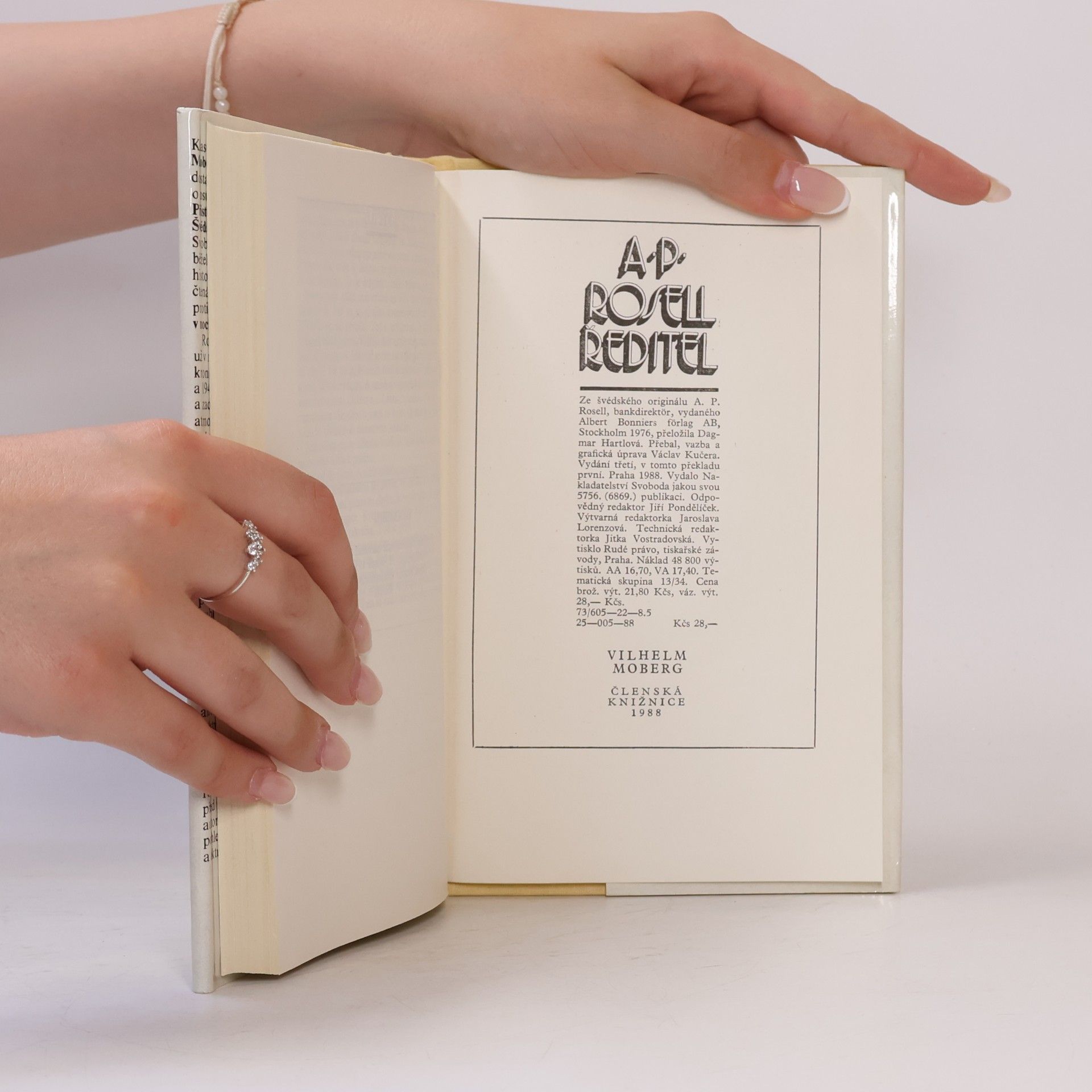 Vilhelm Moberg A. P. Rosell, ředitel