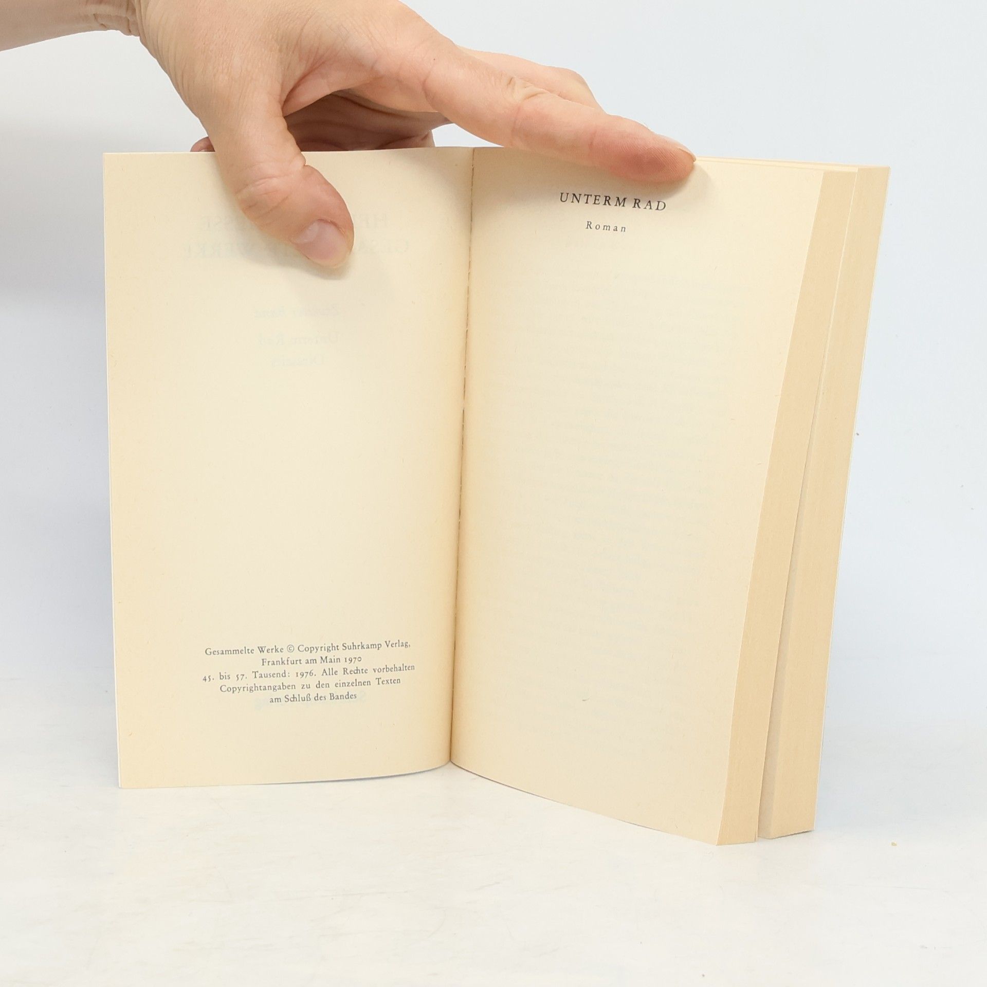 Hermann Hesse Gesammelte Werke 2. Unterm Rad
