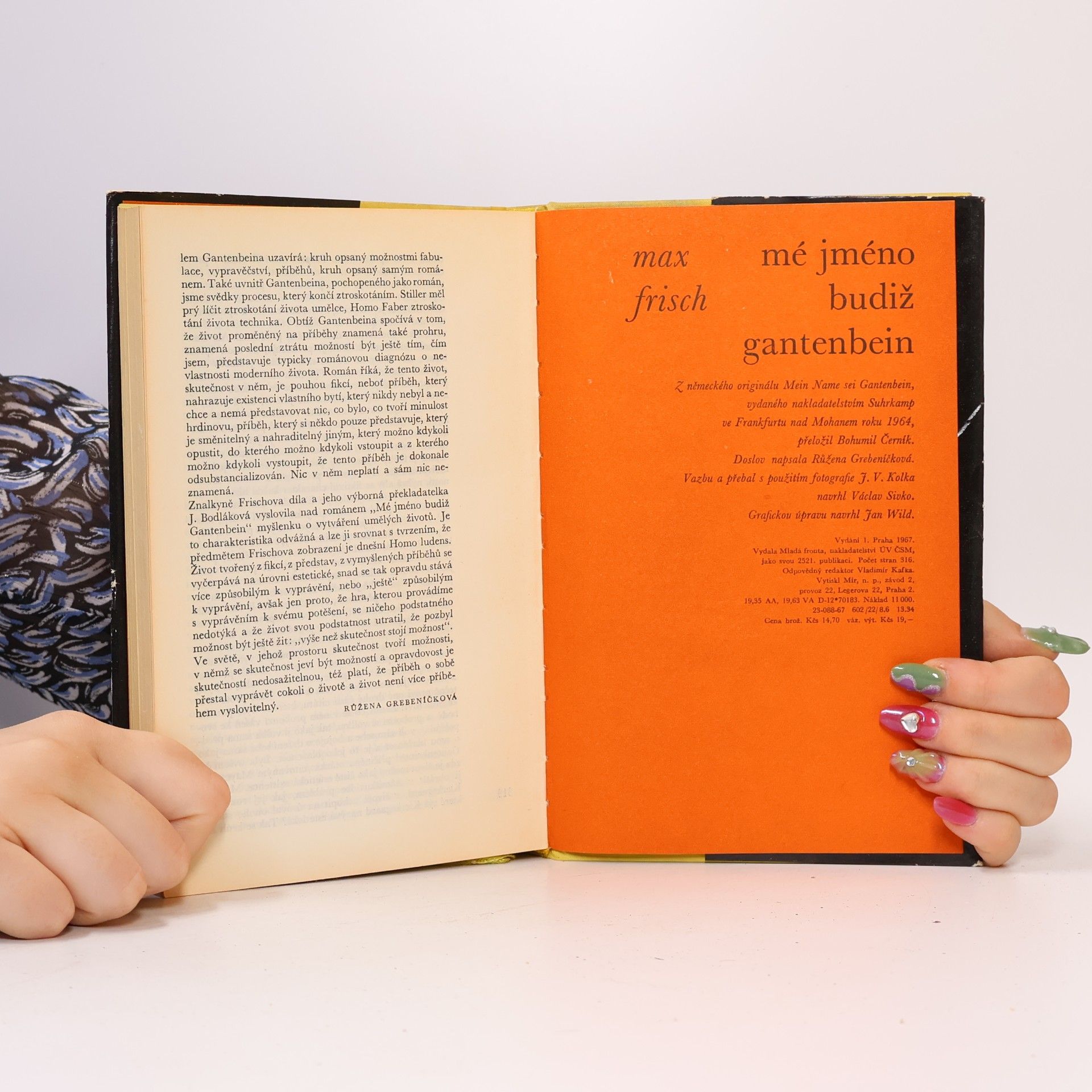 Max Frisch Mé jméno budiž Gantenbein