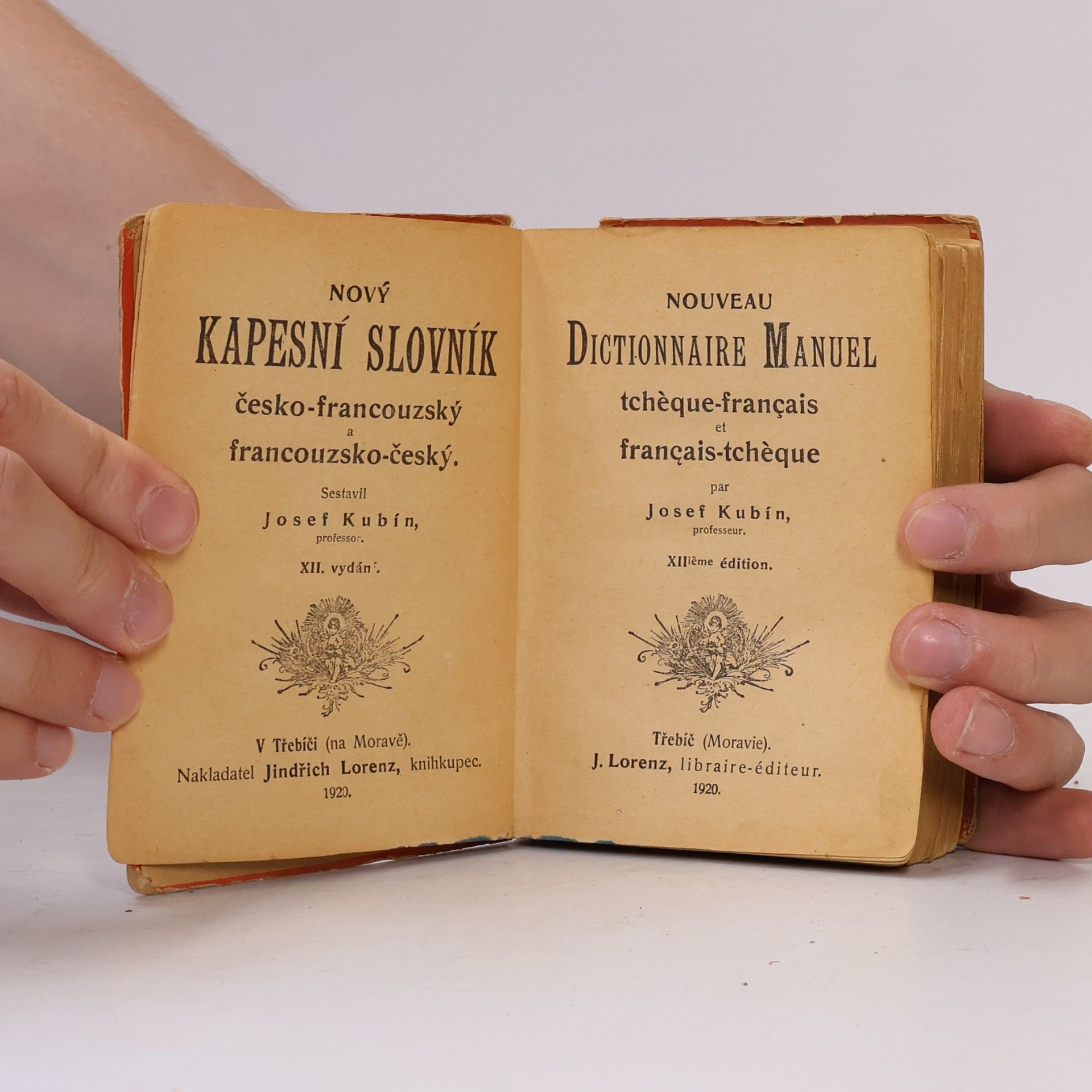 Josef Kubín Nový kapesní slovník česko-francouzský a francouzsko-český