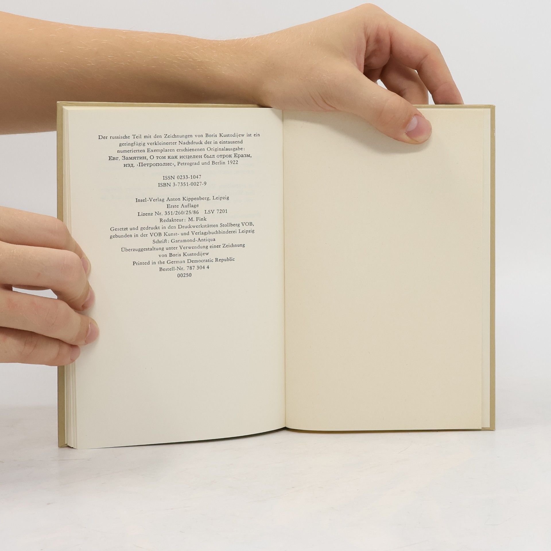 Yevgeny Zamyatin Wie der Mönch Erasmus geheilet ward