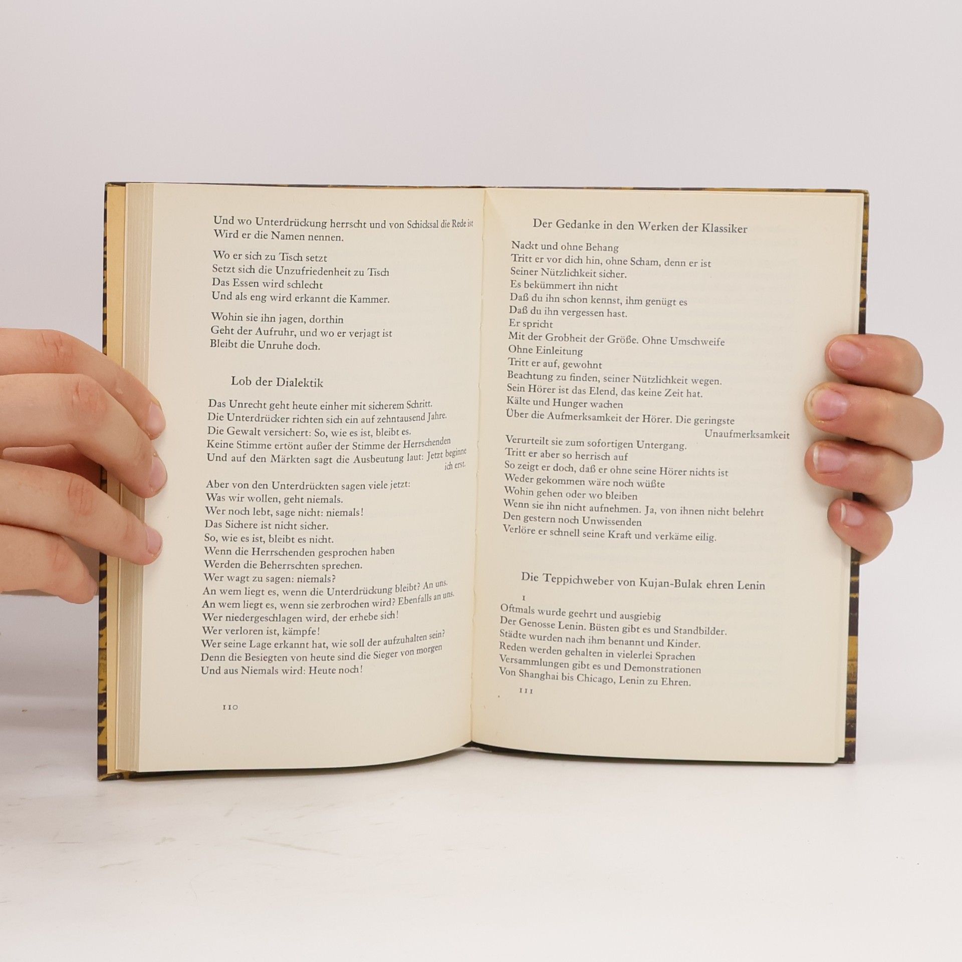 Bertolt Brecht Von der Freundlichkeit der Welt