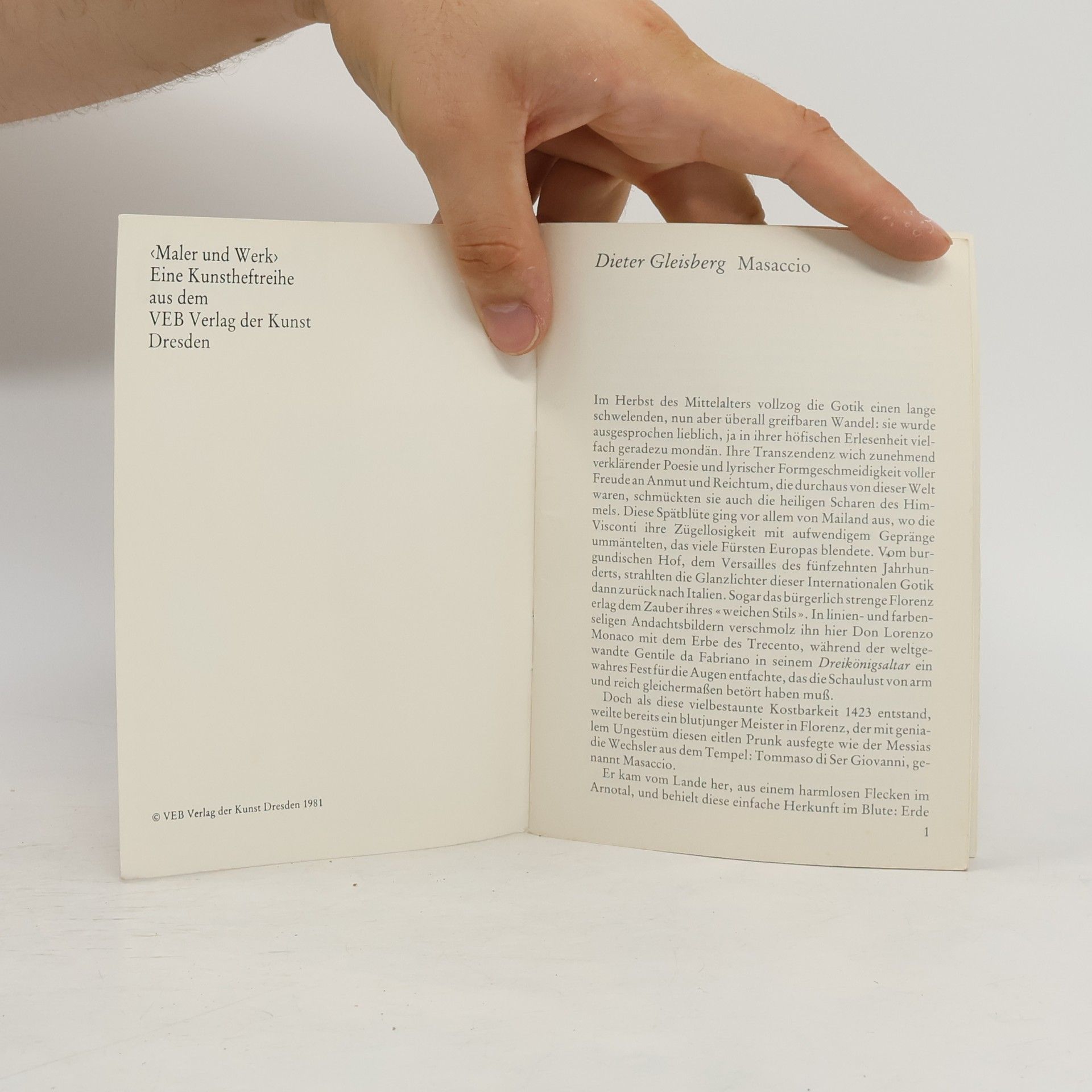 Various authors Maler und Werk: Masaccio