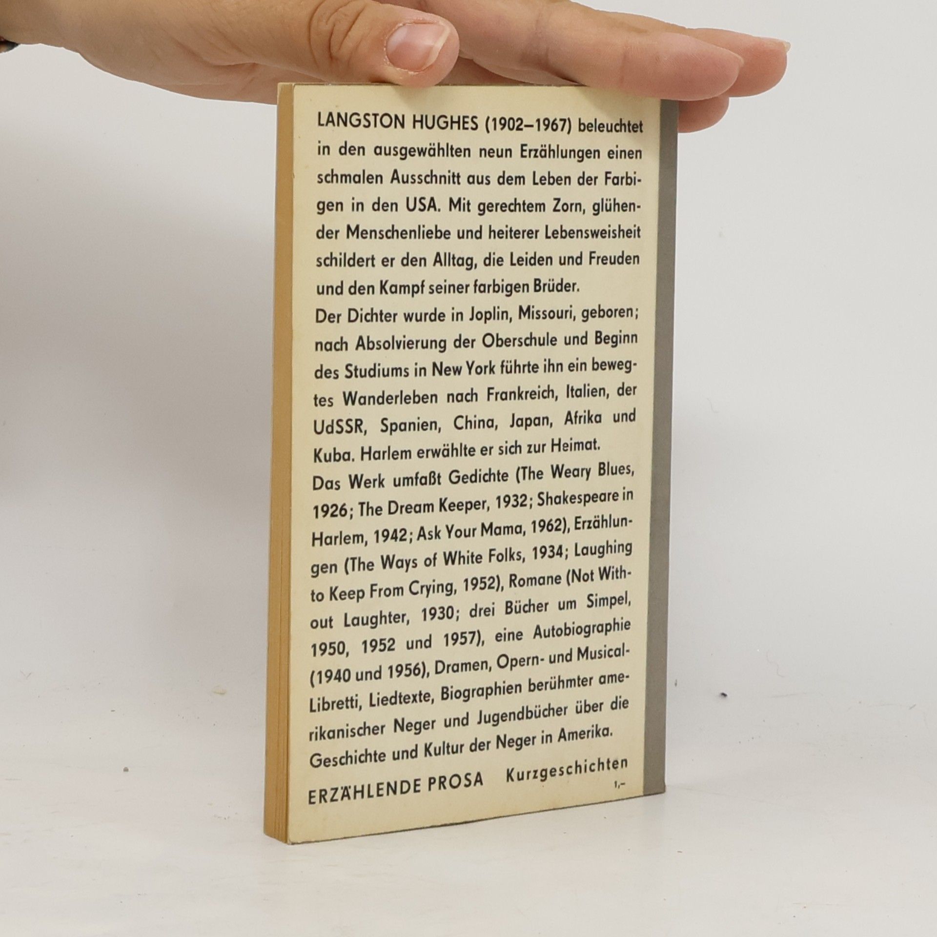 Langston Hughes Schererei mit den Engeln. Recalm