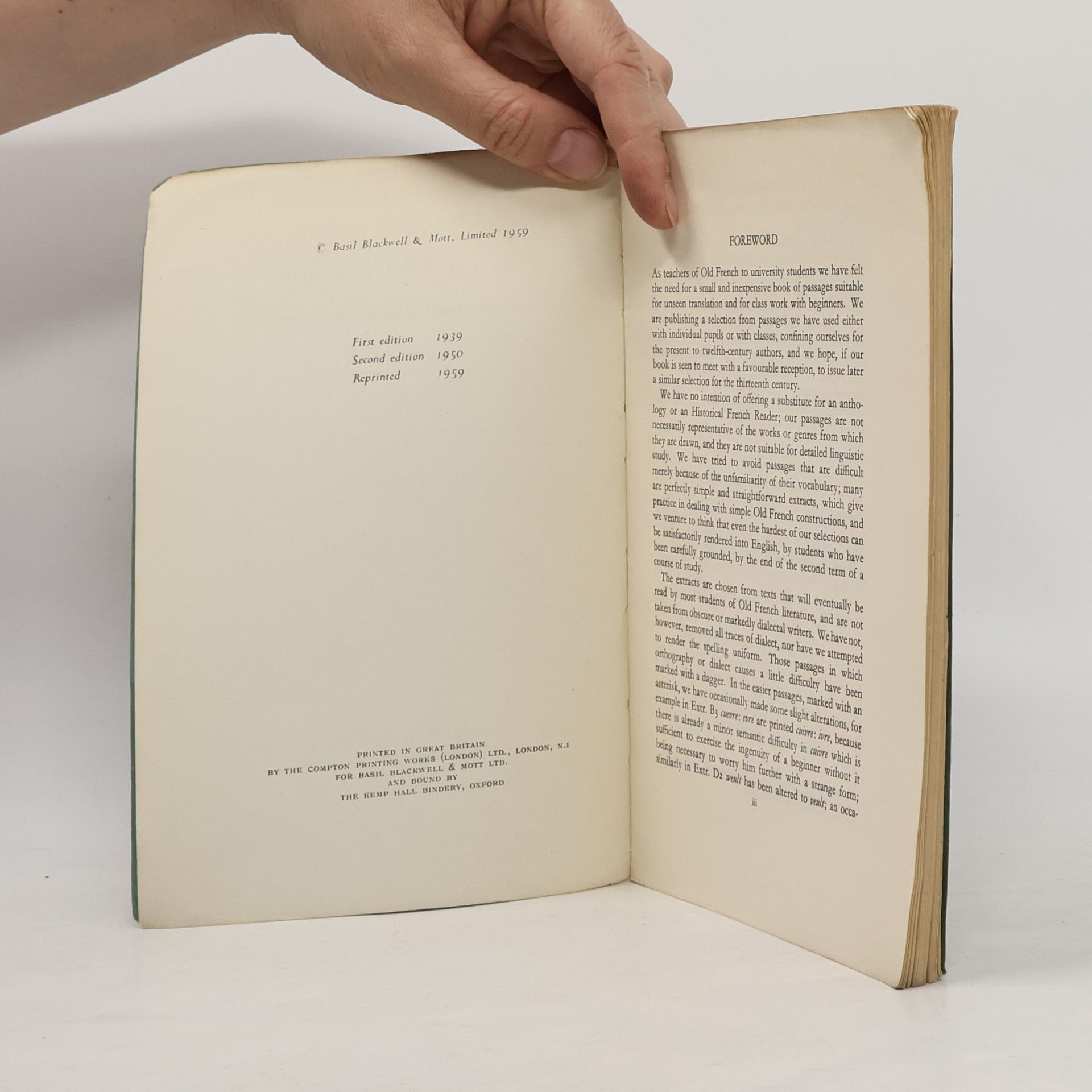 R. C. Johnston Passages for Translation from Old French