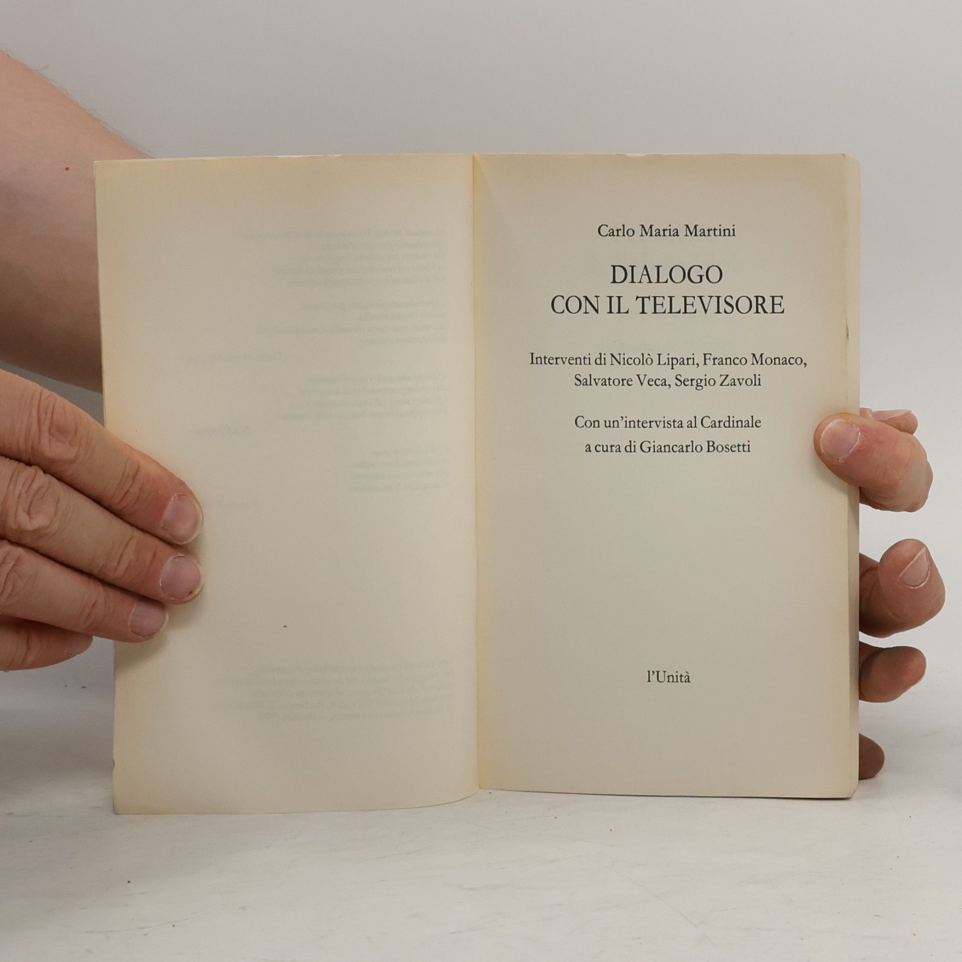 Carlo Maria Martini Dialogo con il televisore