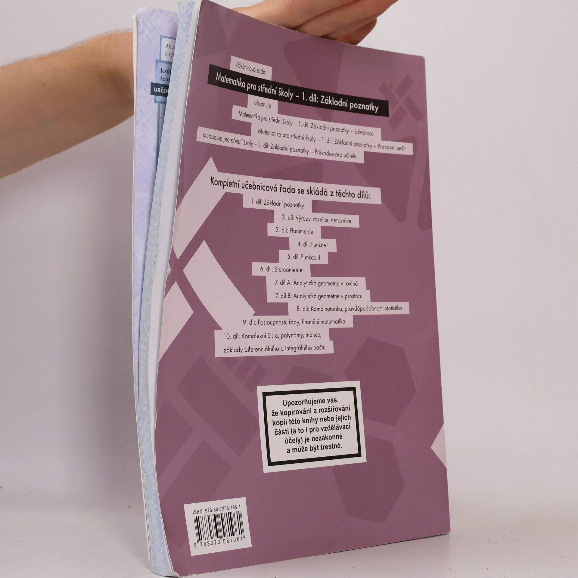 Peter Krupka Matematika pro střední školy I. Základní poznatky. Učebnice