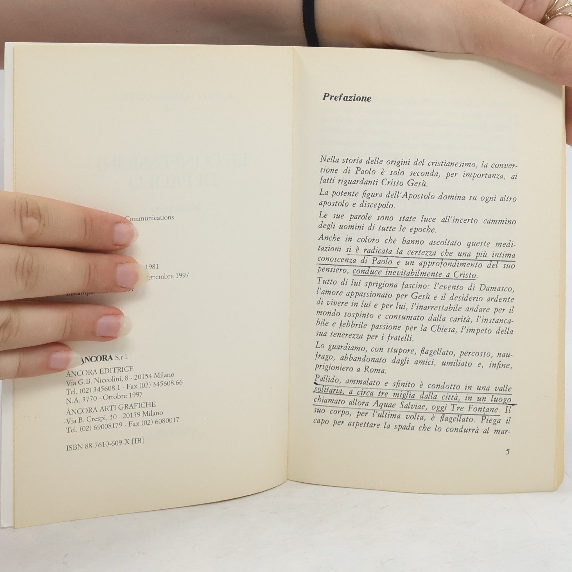 Carlo Maria Martini Le ancore: Le confessioni di Paolo