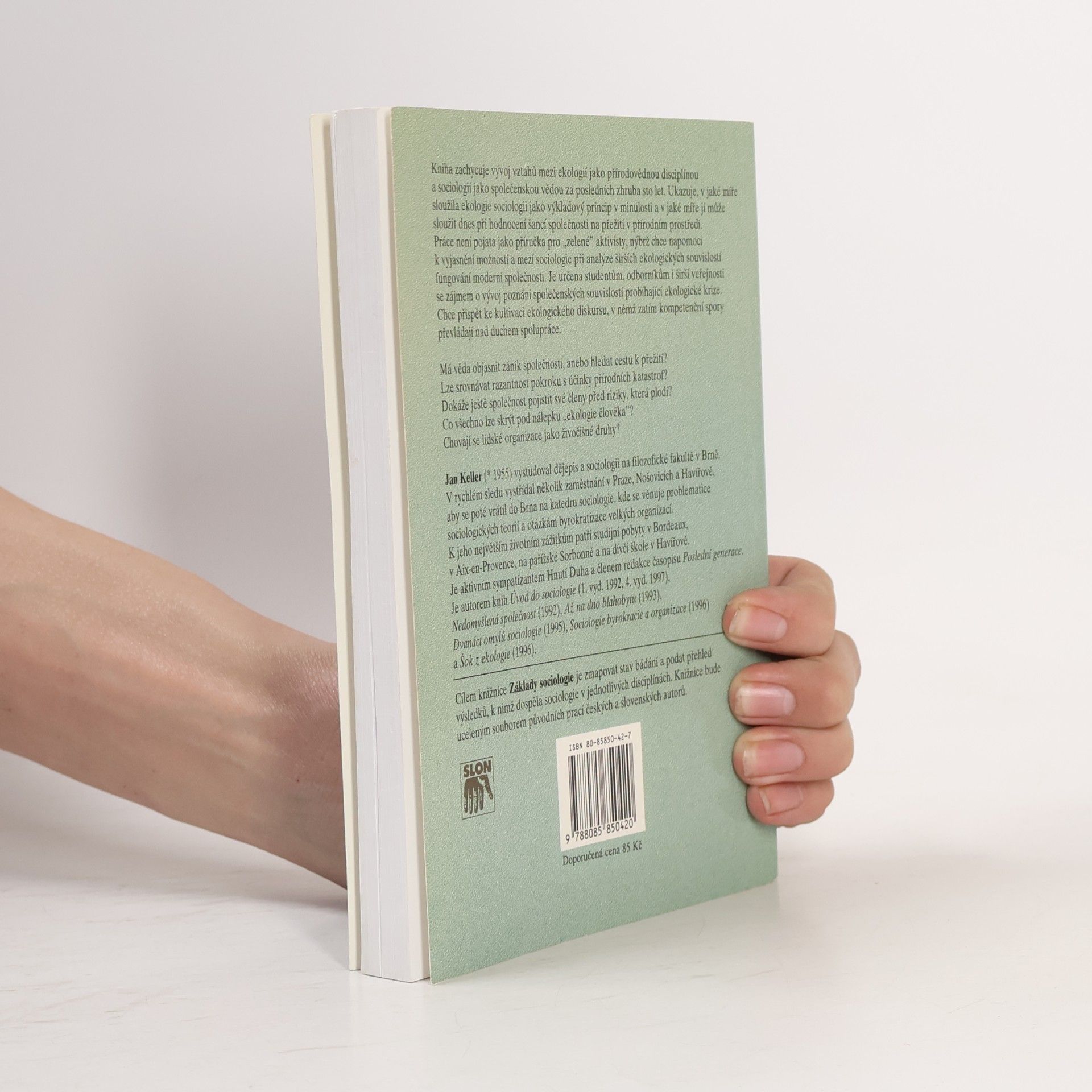 Jan Keller Sociologie a ekologie