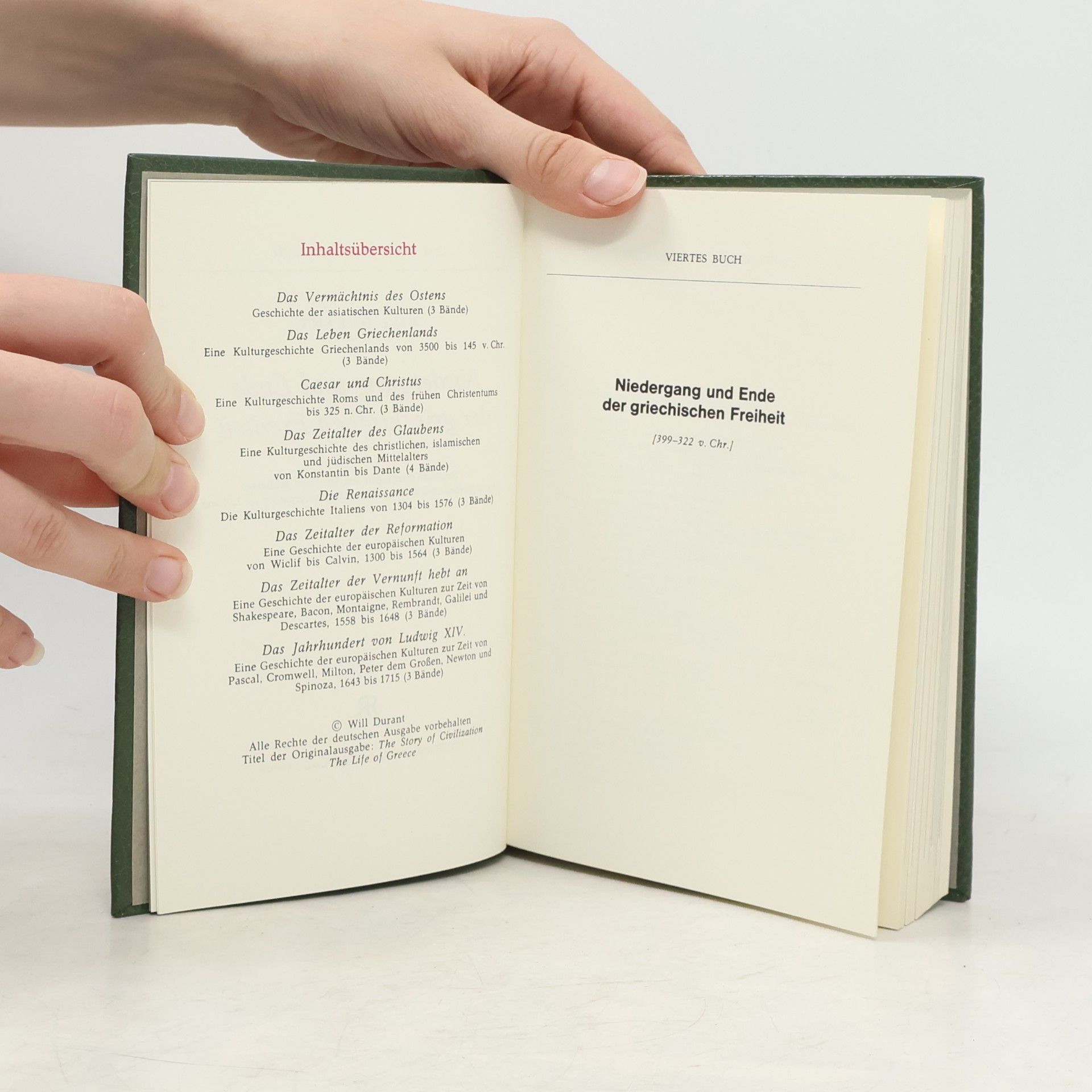 Will Durant Kulturgesischichte der Menschheit 6