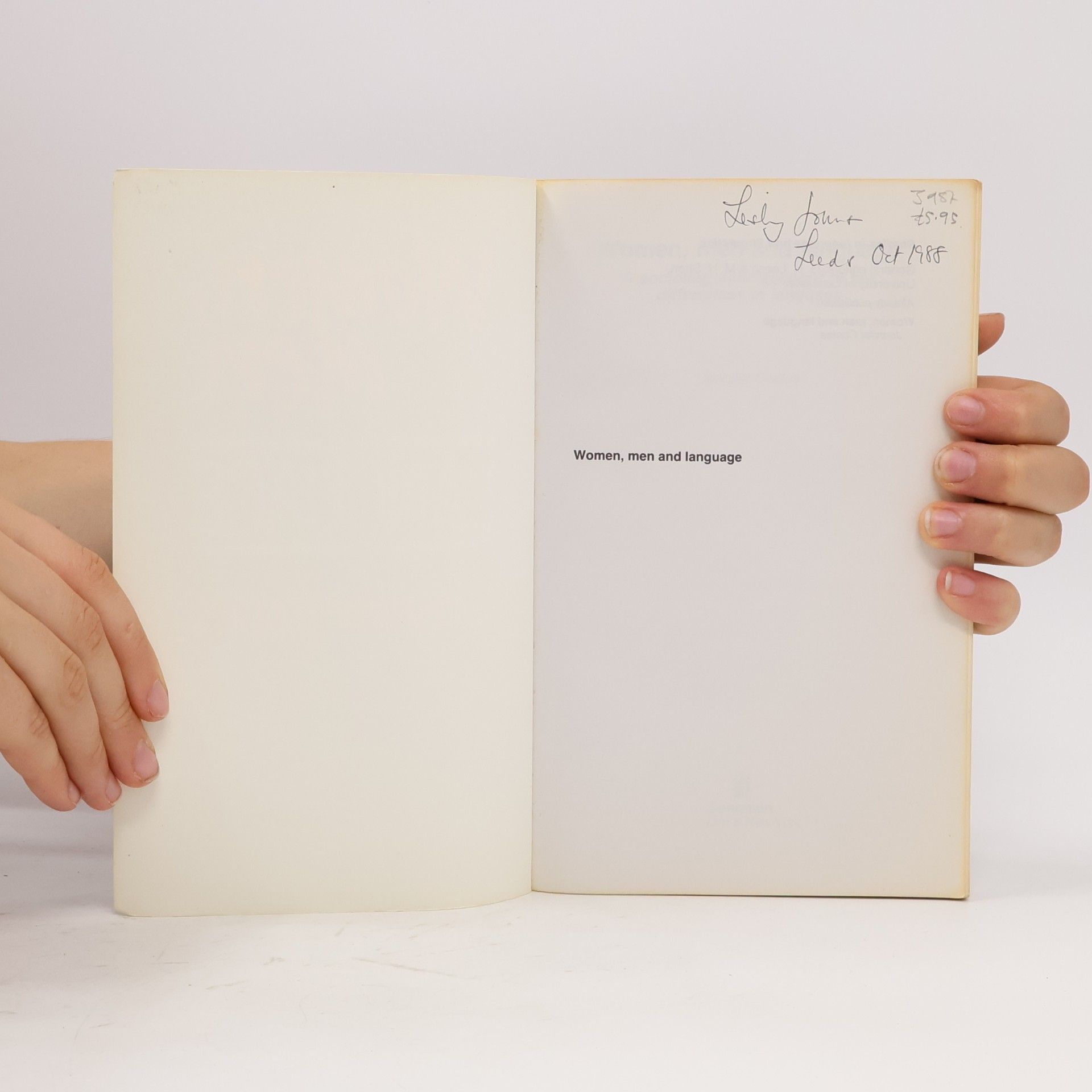 Jennifer Coates Studies in Language & Linguistics: Women, Men, and Language