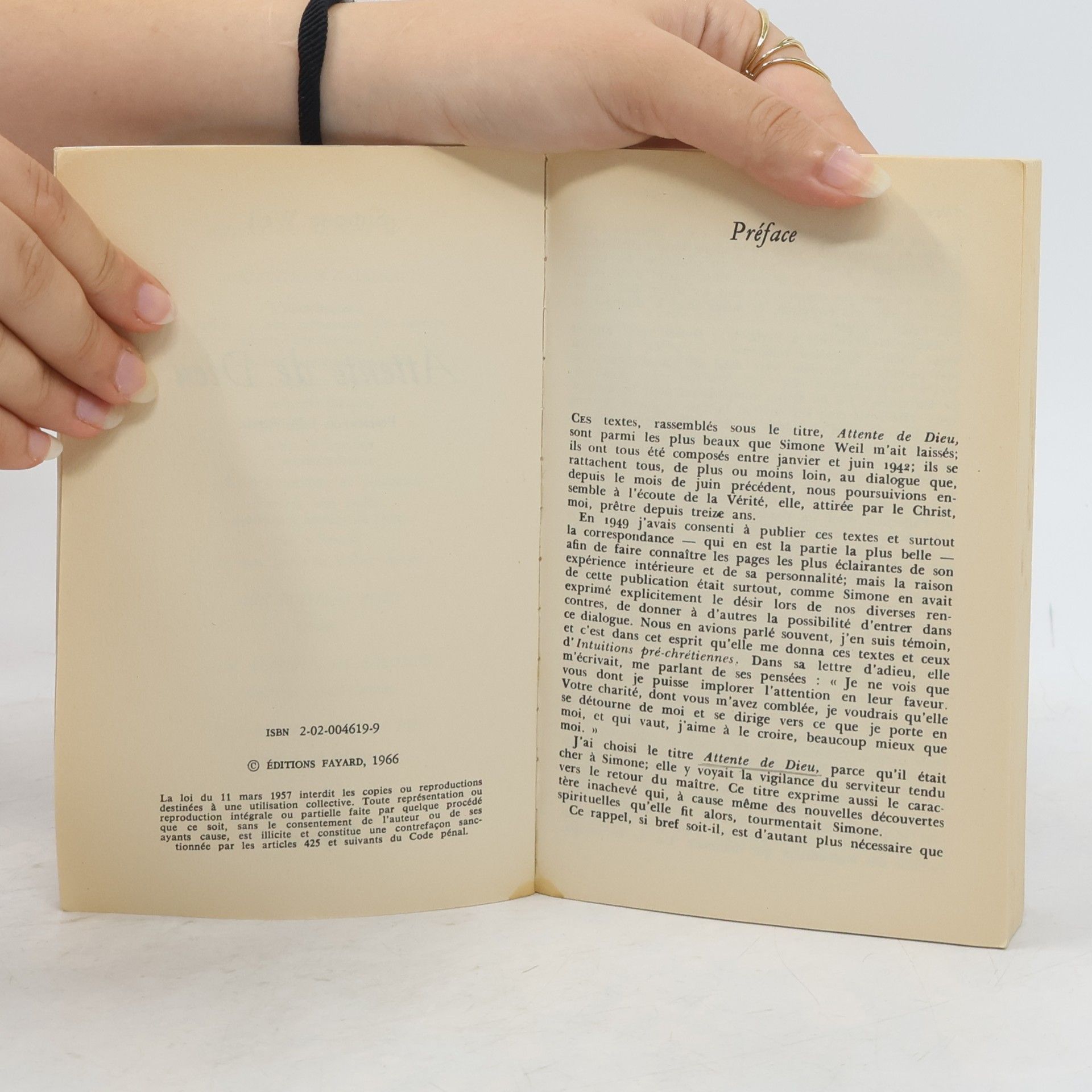 Simone Weil Attente de Dieu