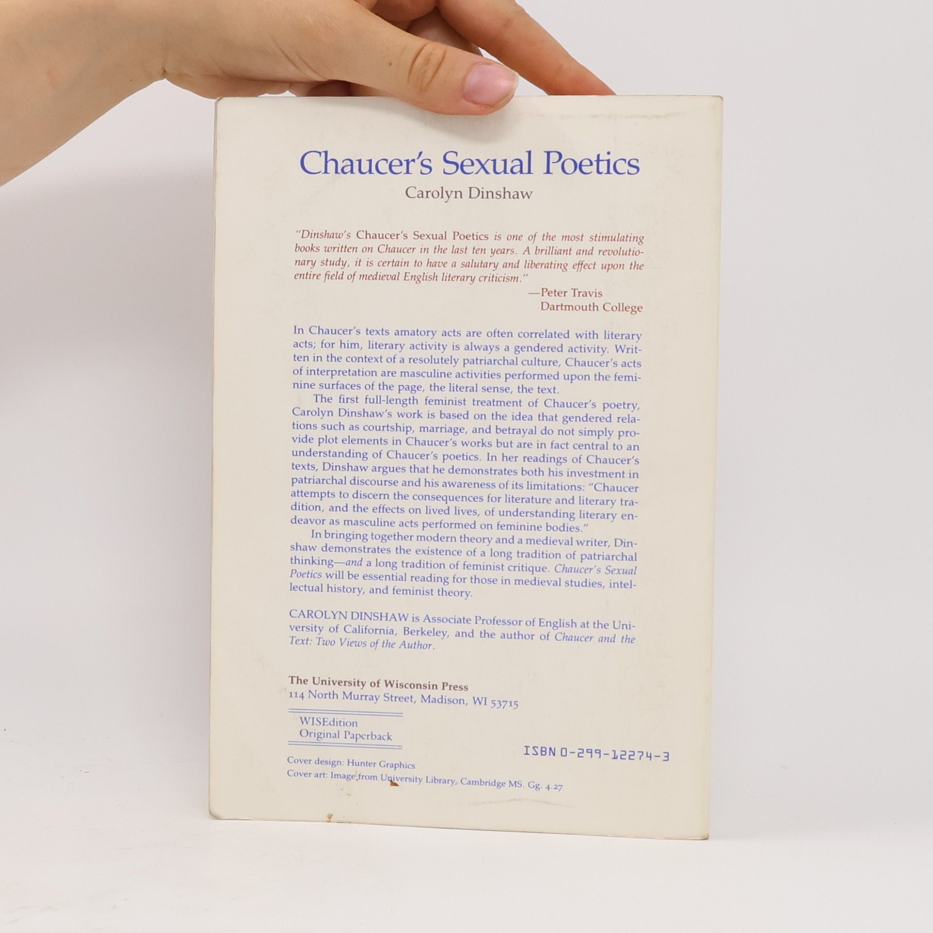 Carolyn Dinshaw Chaucer's Sexual Poetics