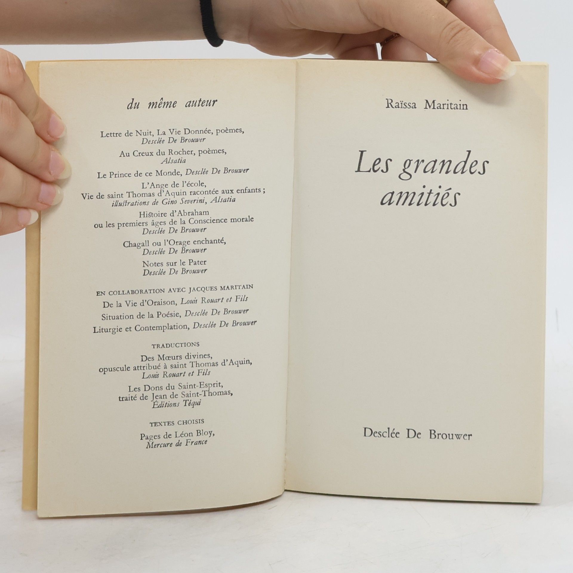 Raissa Maritain Les grandes amitiés