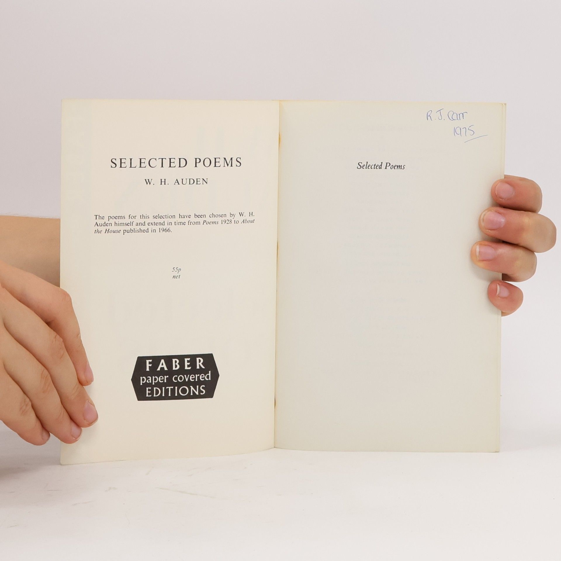 Wystan H. Auden Selected poems