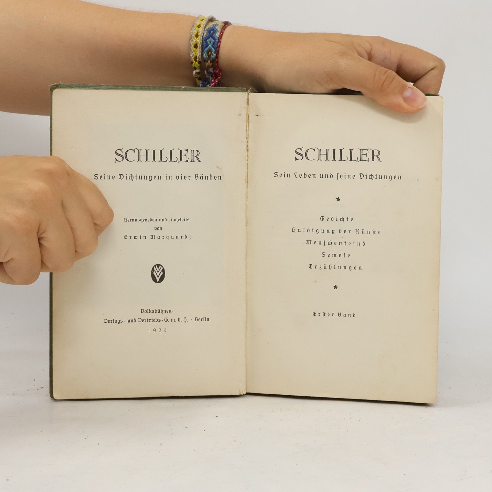 Friedrich Schiller Schiller: Seine Dichtungen in vier Bänden 1.