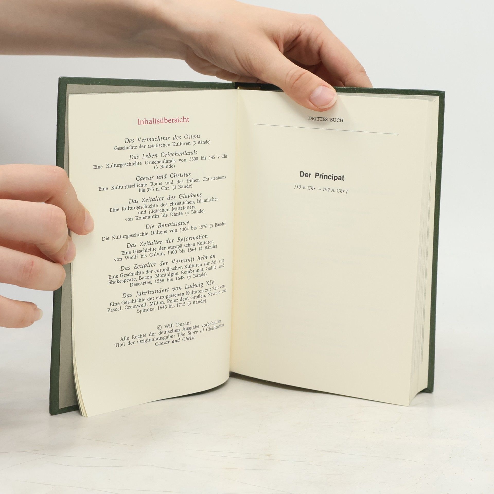 Will Durant Kulturgeschichte der Menschheit 8. Caesar und Christus