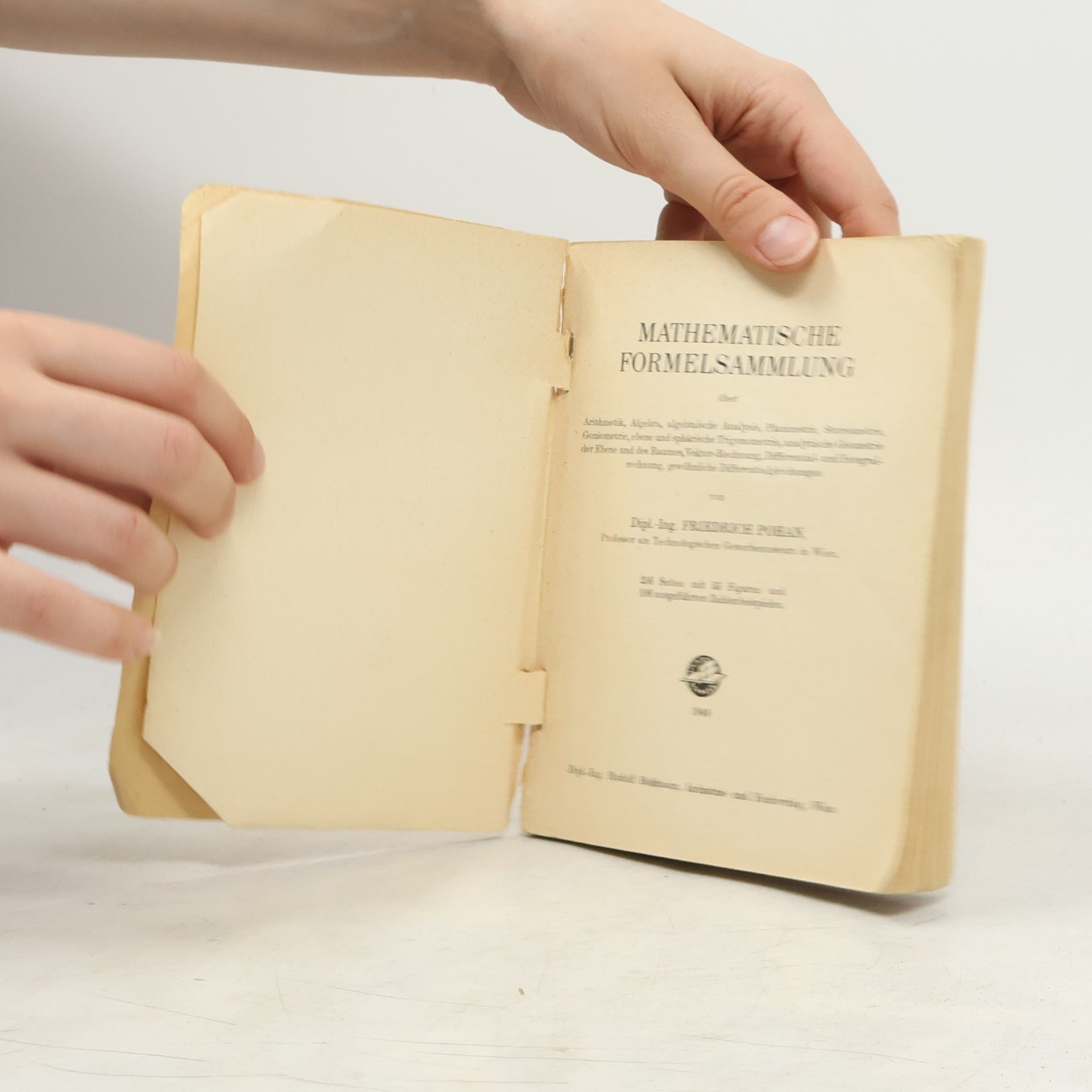 Friedrich Pohan Grosse Mathematische Formelsammlung