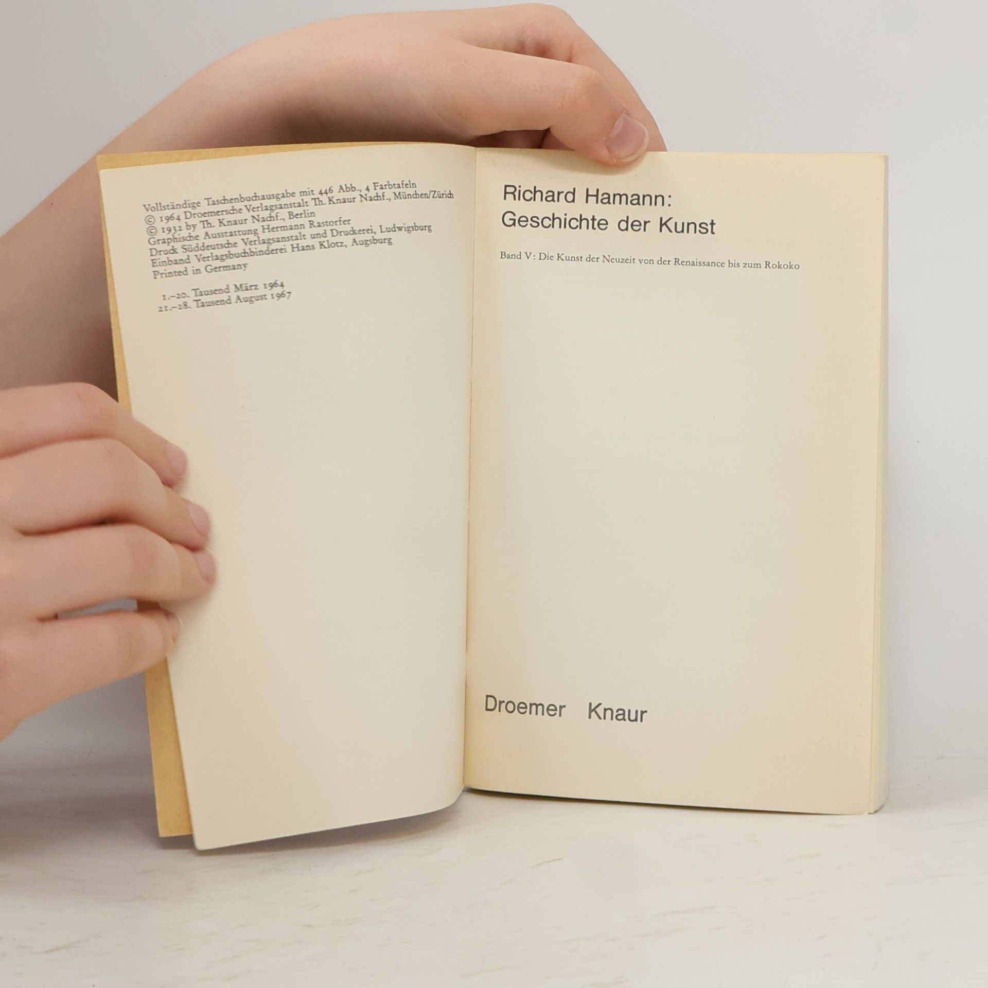 Richard Hamann Geschichte der Kunst V.