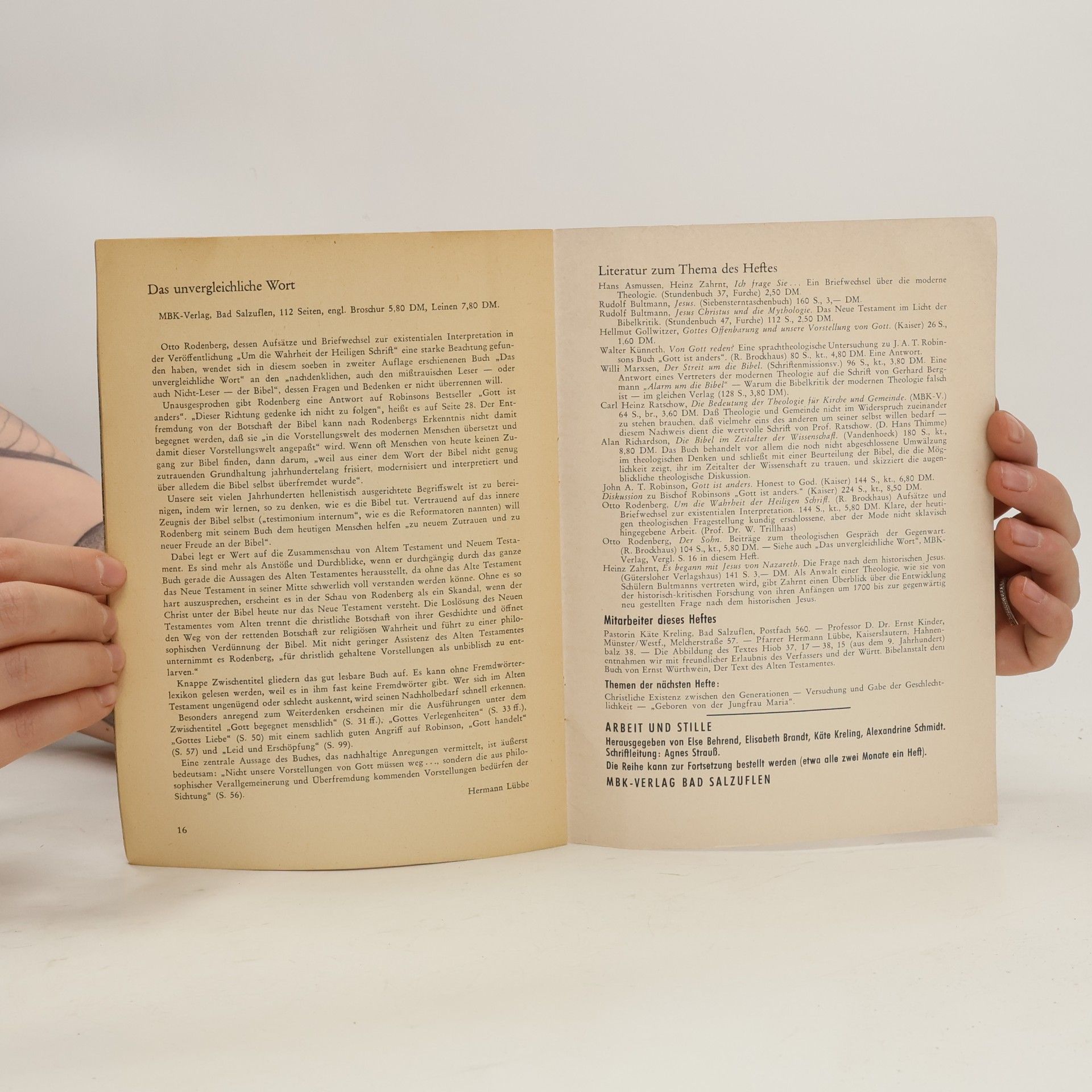 Autorenkollektiv Arbeit und Stille