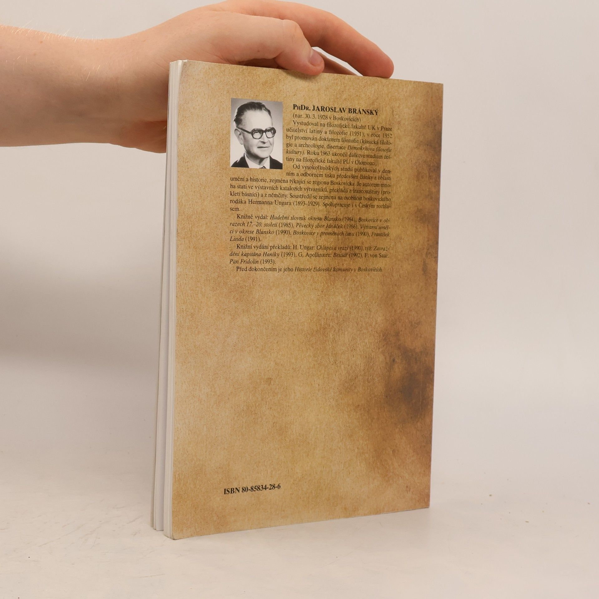 Jaroslav Bránský Osud židů z Boskovic a bývalého okresu boskovického: 1939 – 1945