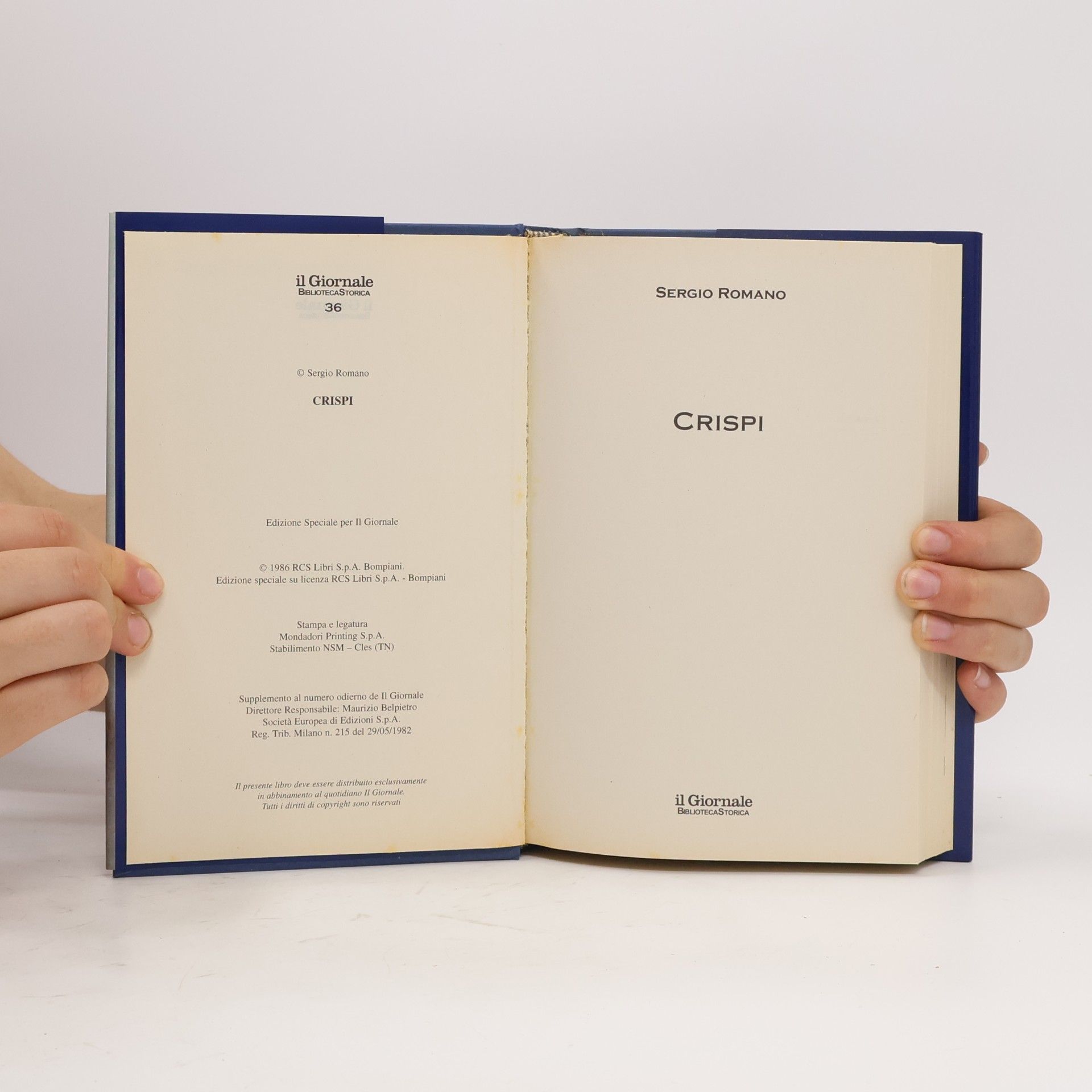 Sergio Romano Biblioteca Storica 36. Crispi