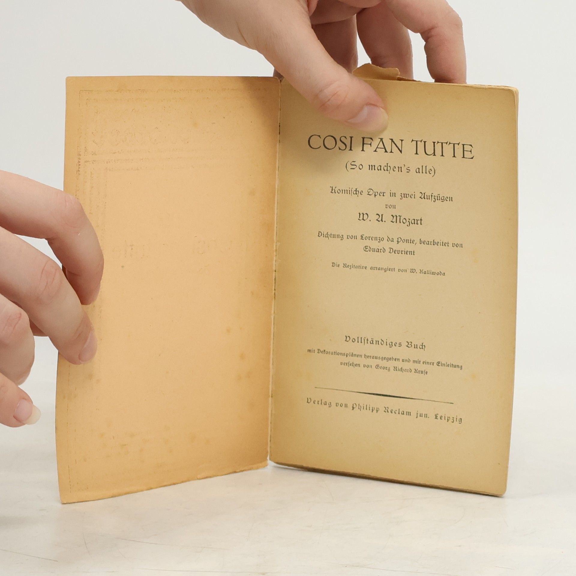 Wolfgang Amadeus Mozart Cosi fan tutte