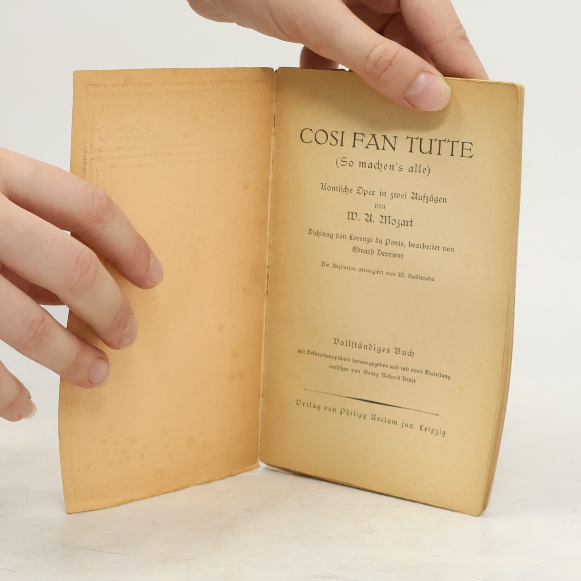 Wolfgang Amadeus Mozart Cosi fan tutte