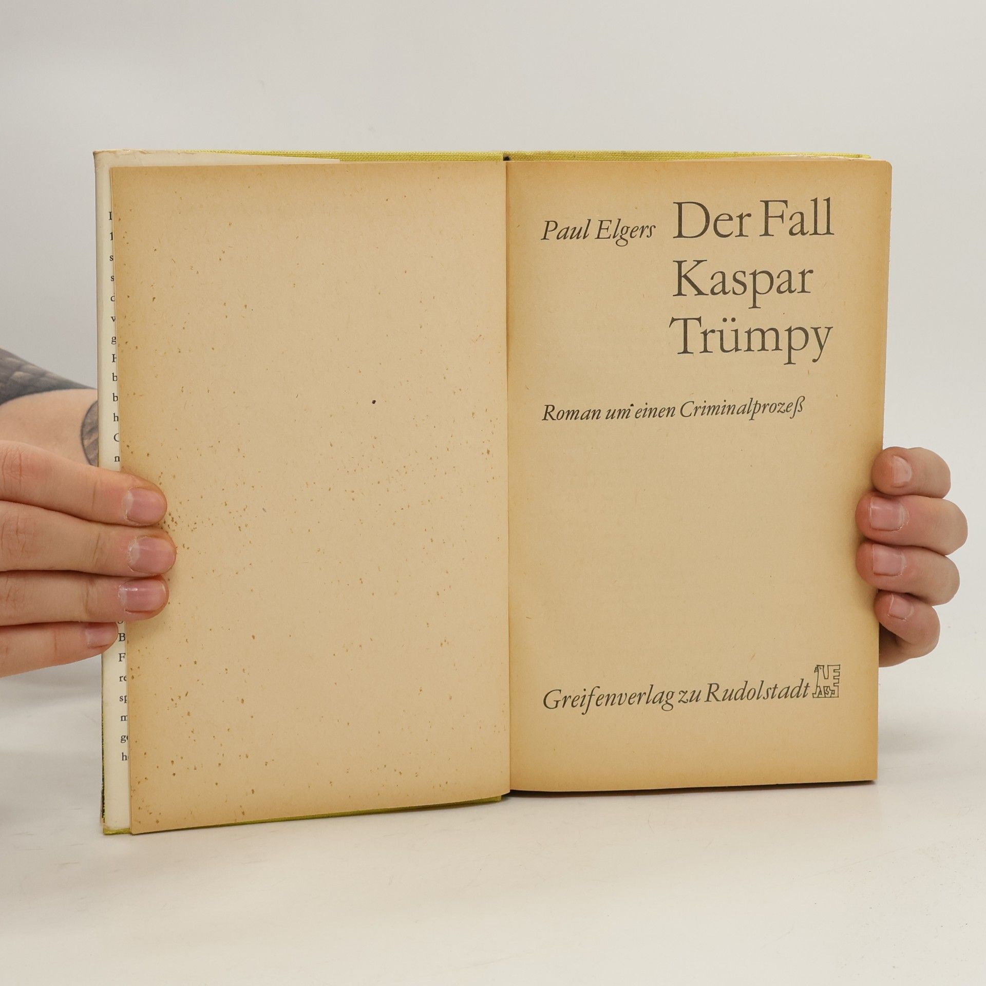 Paul Elgers Der Fall Kaspar Trümpy