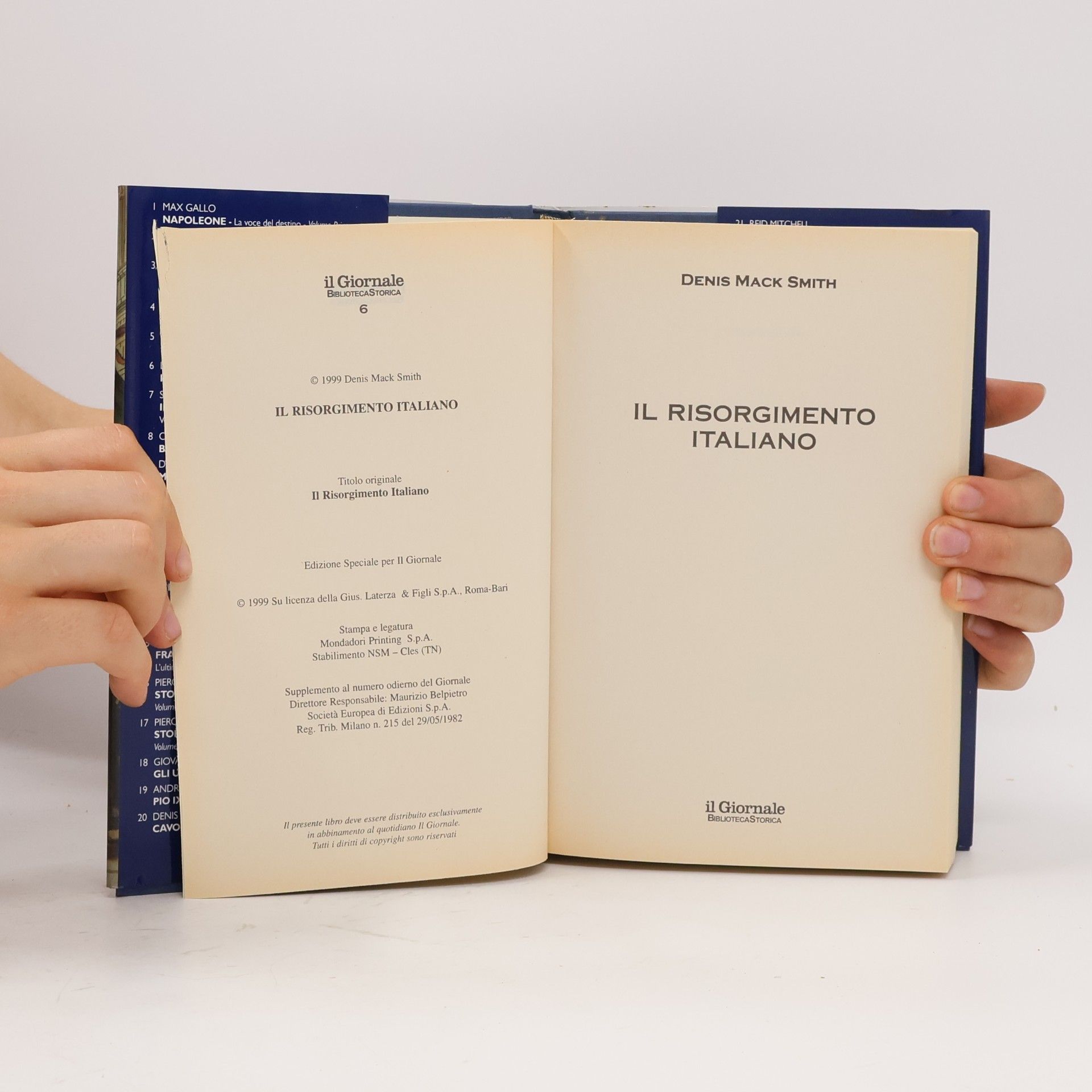 Denis Mack Smith Il Risorgimento Italiano