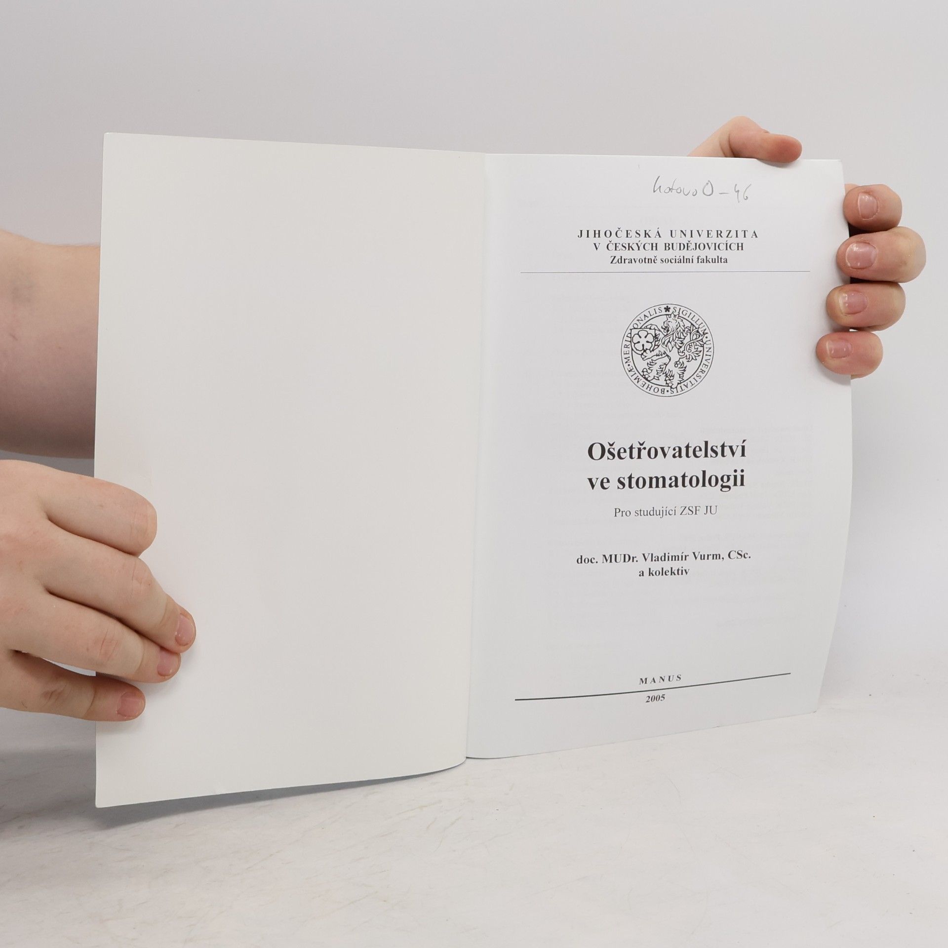 Vladimír Vurm Ošetřovatelství ve stomatologii