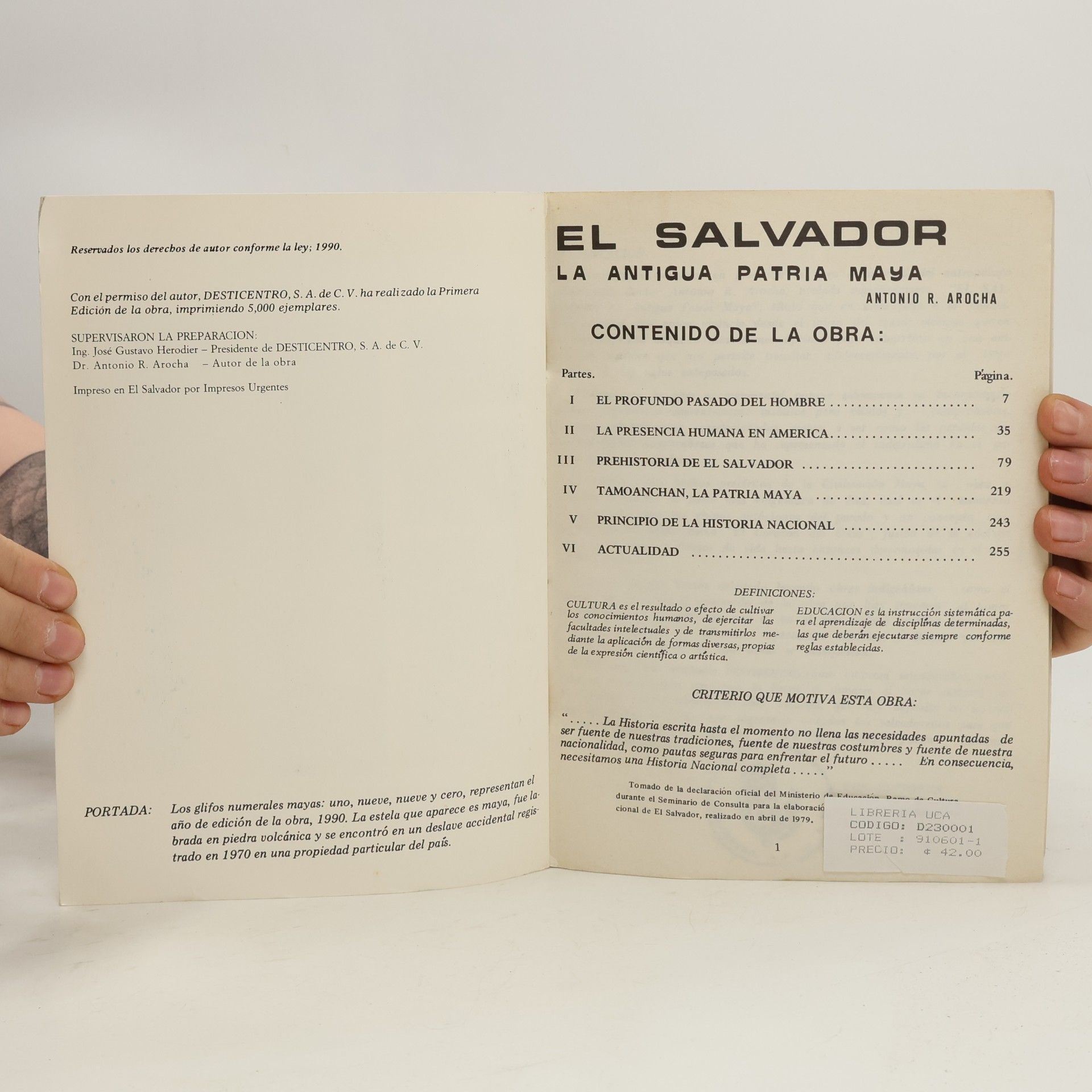 Antonio R. Arocha El Salvador: La antigua patria Maya